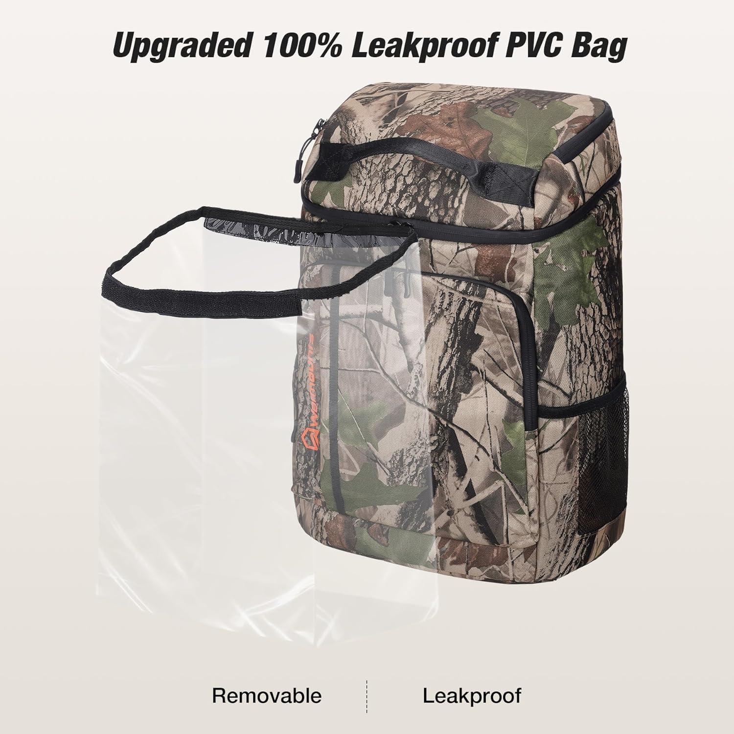 Insulated Waterproof Cooler Backpack 36 Cans, Soft Sided Ice Chest Cooler w/Leak Proof Liner, 5-Layer Insulation Portable Lunch Backpack for Camping, Beach, Fishing, Picnic, Travel