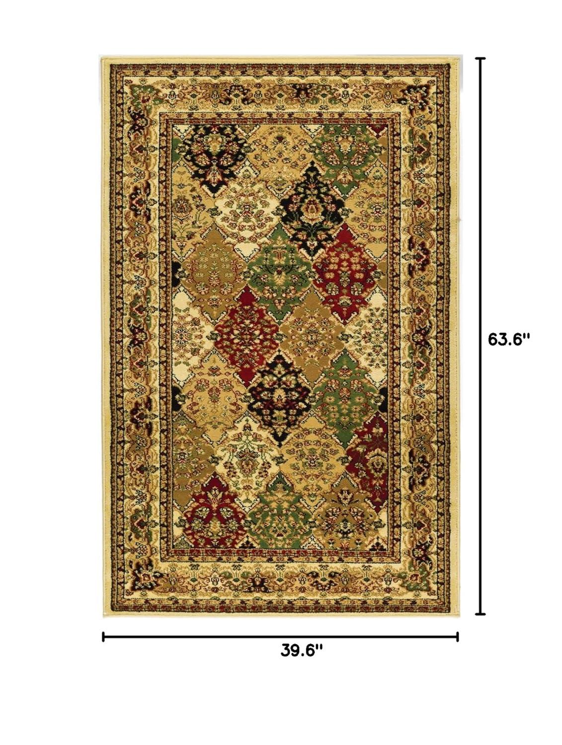 Lyndhurst LNH221 Power Loomed Accent Rug - Multi/Ivory - 3'3"x5'3" - Safavieh