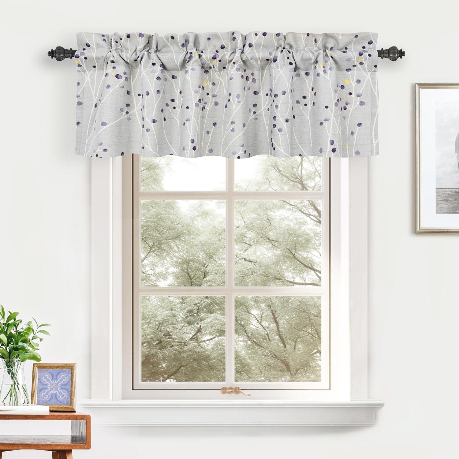 DriftAway Rod Pocket Energy Efficient Valances, 50" x 14"