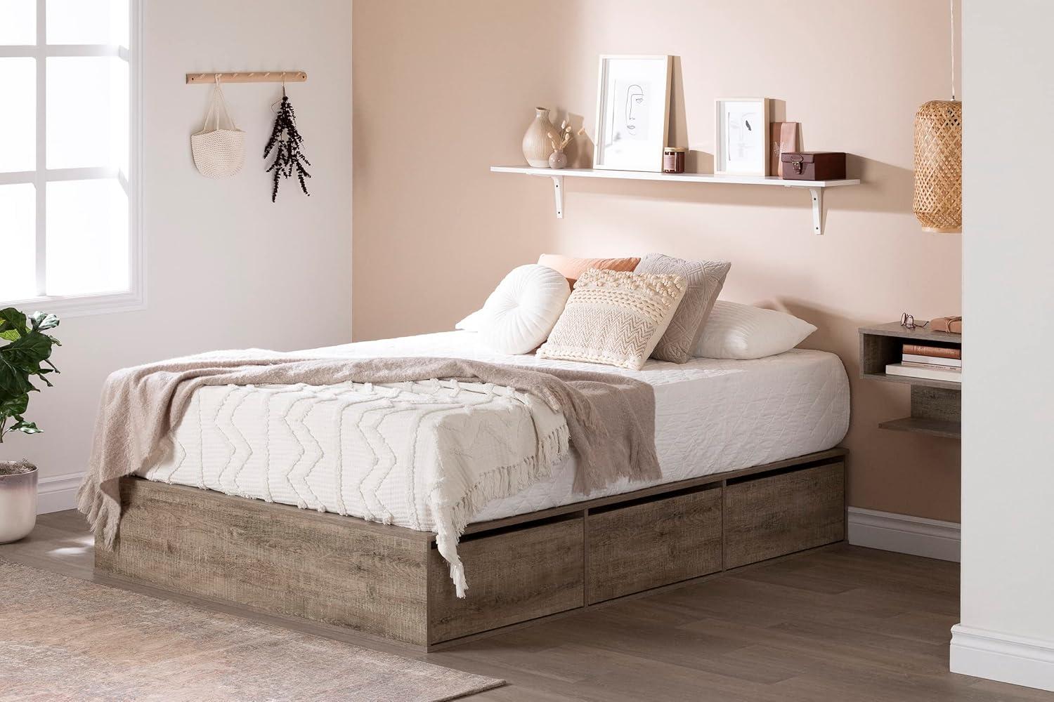 Fusion Queen 6-Drawer Platform Bed Pure Black
