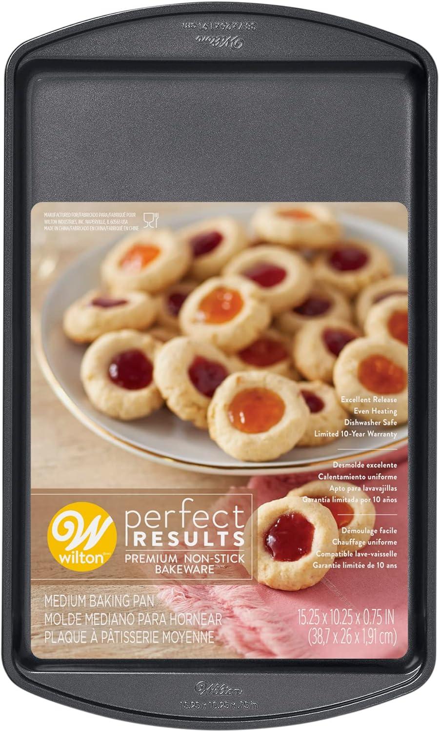 Wilton Non-Stick Medium Gray Steel Cookie Sheet Pan