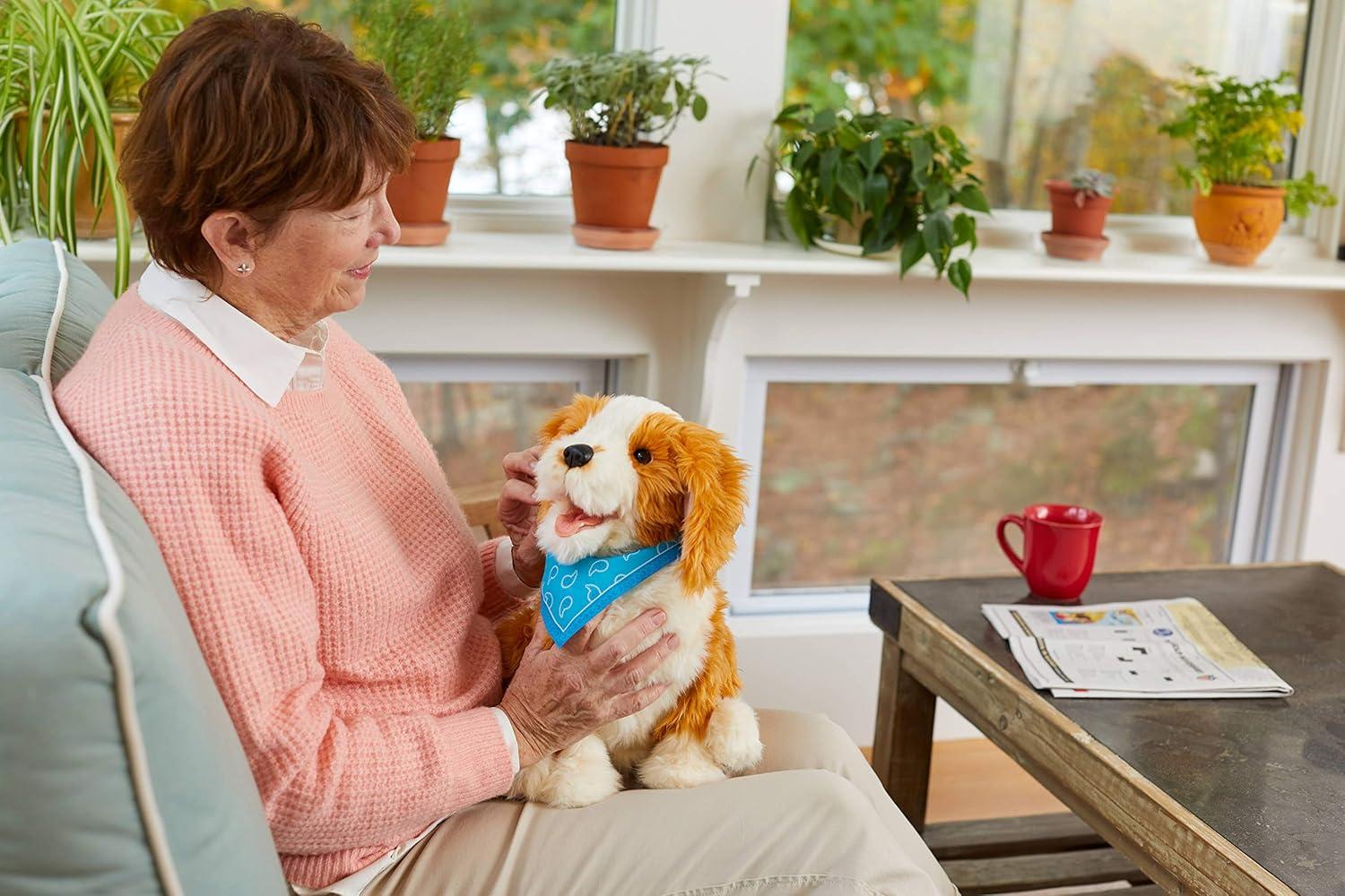 Freckled Pup Brown and White Interactive Companion Pet