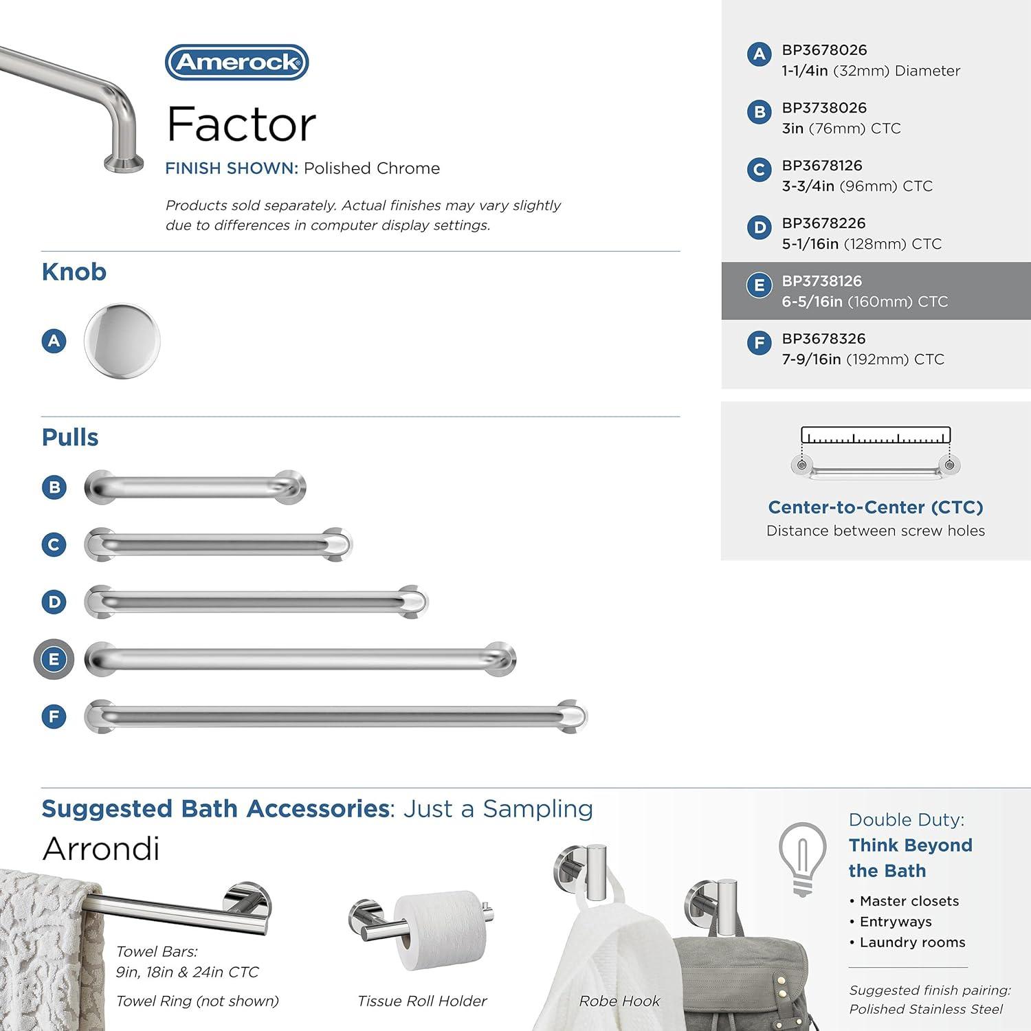 Factor 6-5/16 in (160 mm) Center-to-Center Cabinet Pull