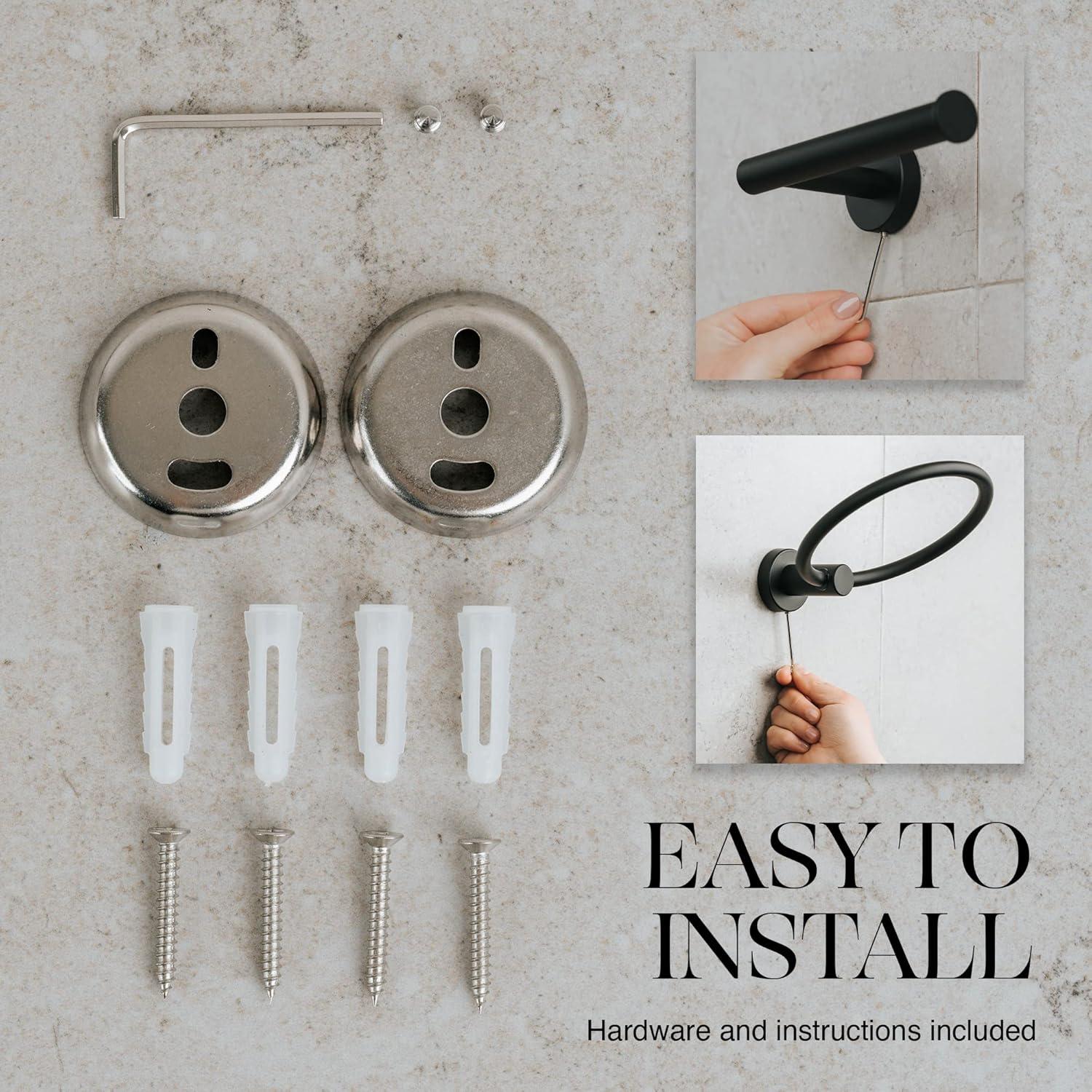Marmolux Accessories 4 - Piece Bathroom Hardware Set S911-4BK