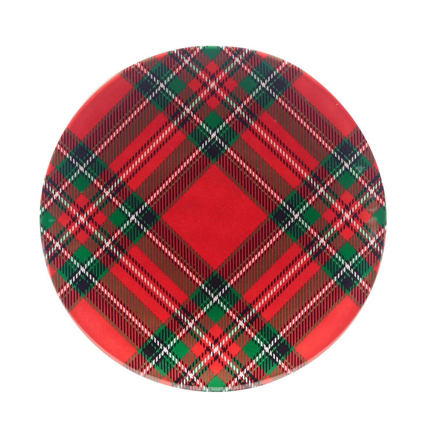Certified International Christmas Plaid 12 pc Dinnerware Set