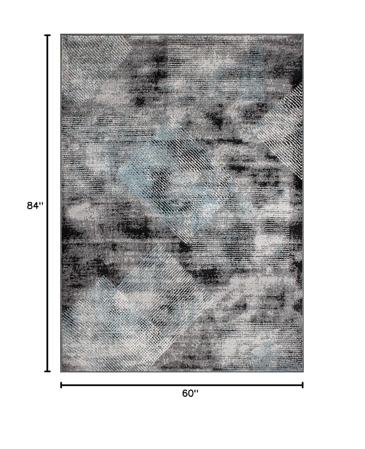 World Rug Gallery Contemporary Distressed Geometric Area Rug