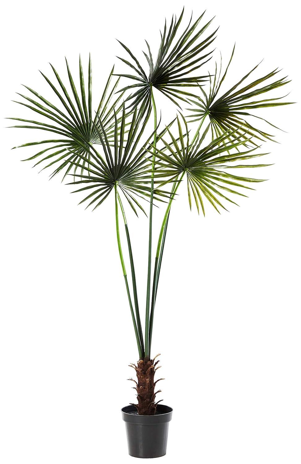 Nearly Natural 7-ft Fan Palm Tree UV Resistant (Indoor/Outdoor)