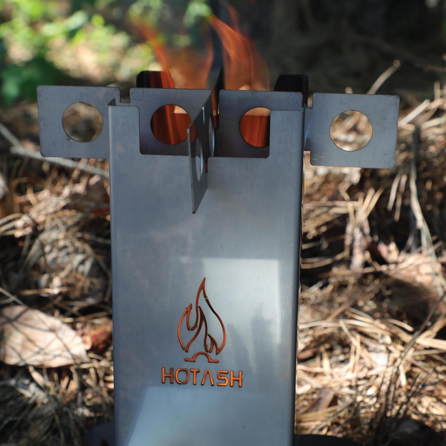 Compact Titanium and Aluminum Wood Burning Rocket Stove