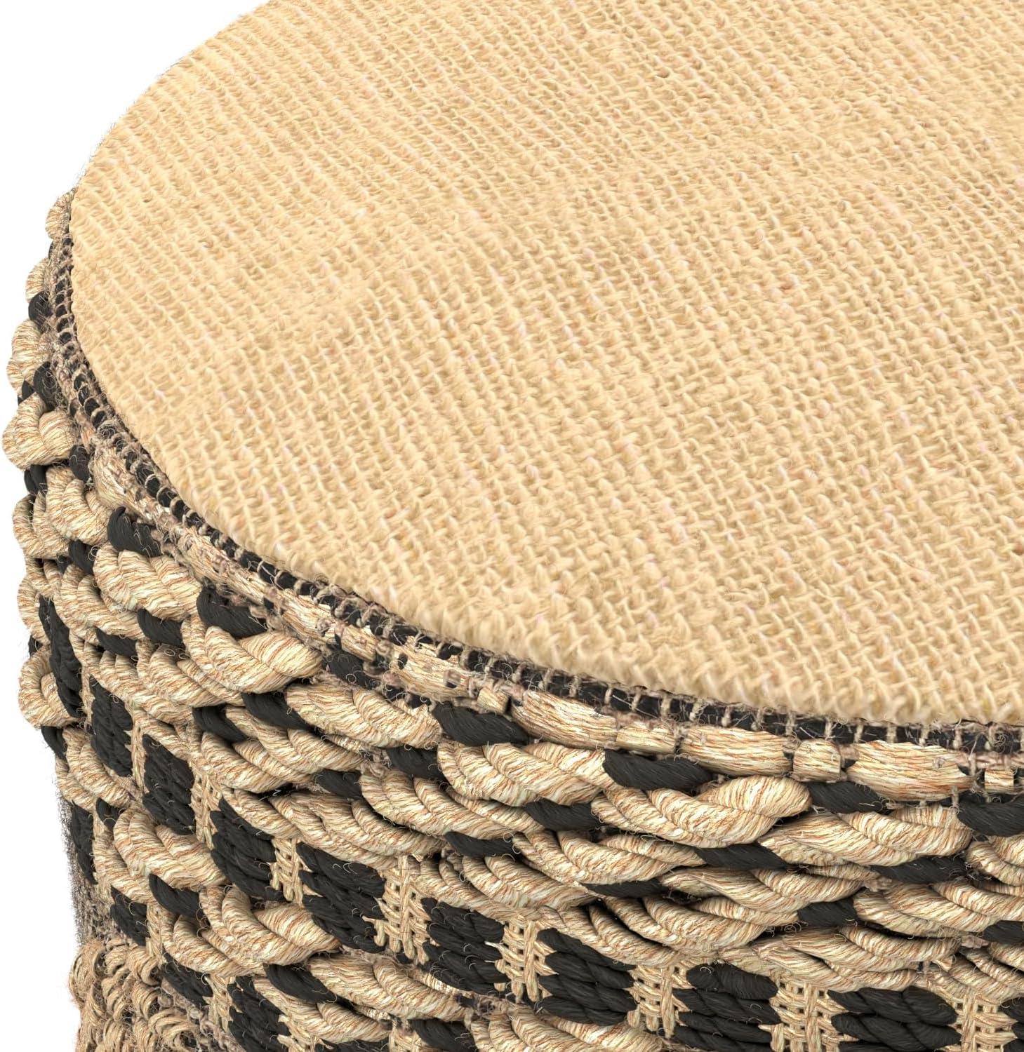 Simpli Home Stella Upholstered Pouf