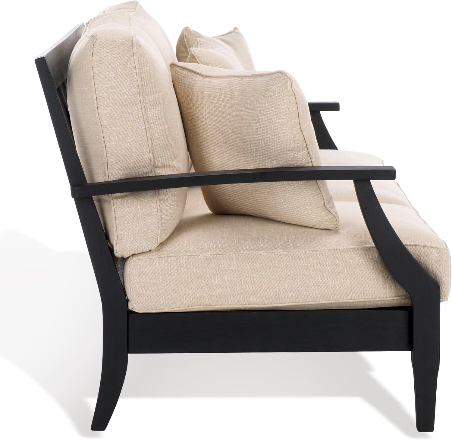 Safavieh  Couture Martinique Wood Patio Sofa Natural / White