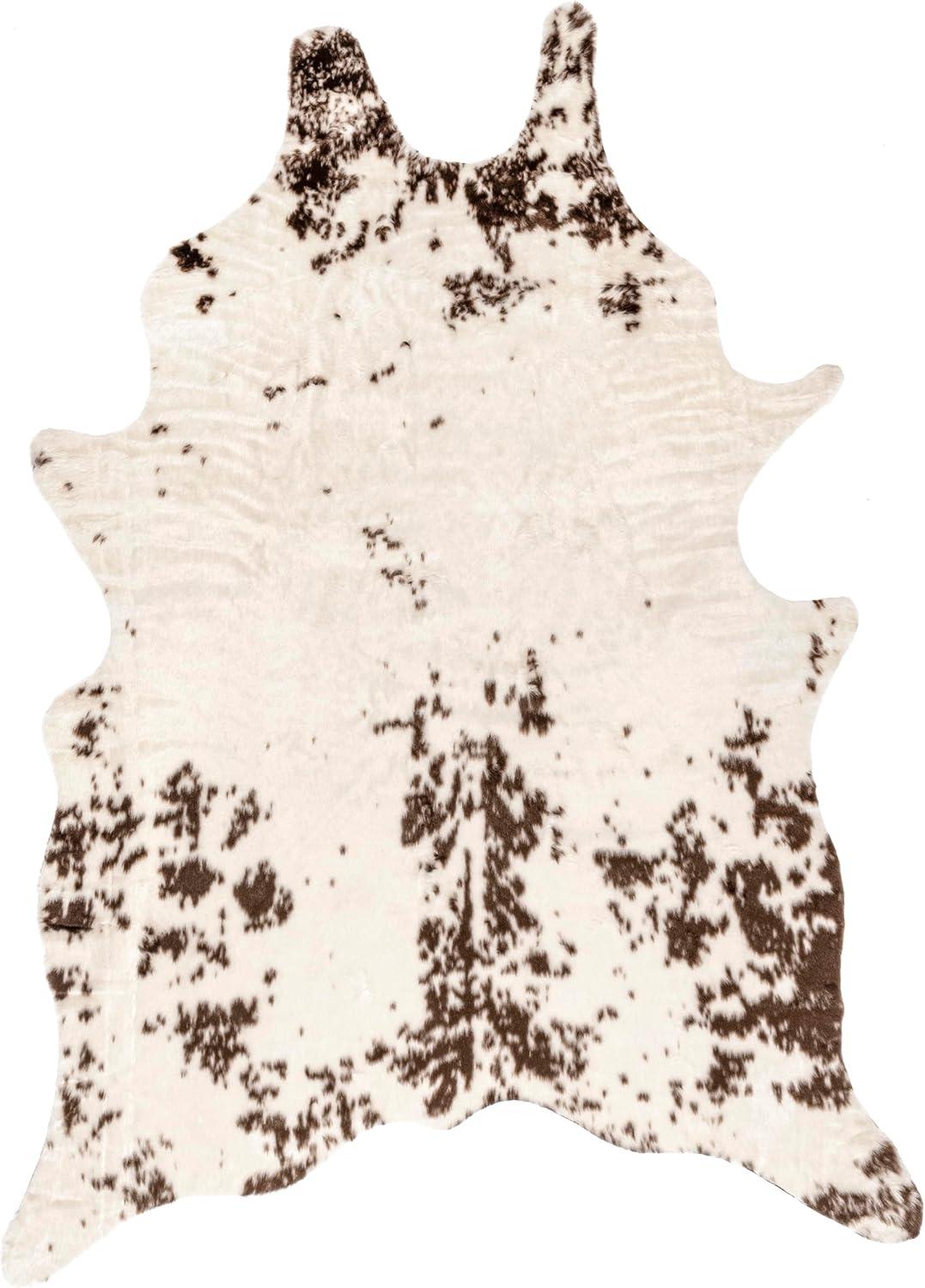 Nuloom Marcia Machine Washable Faux Cowhide Indoor Area Rug