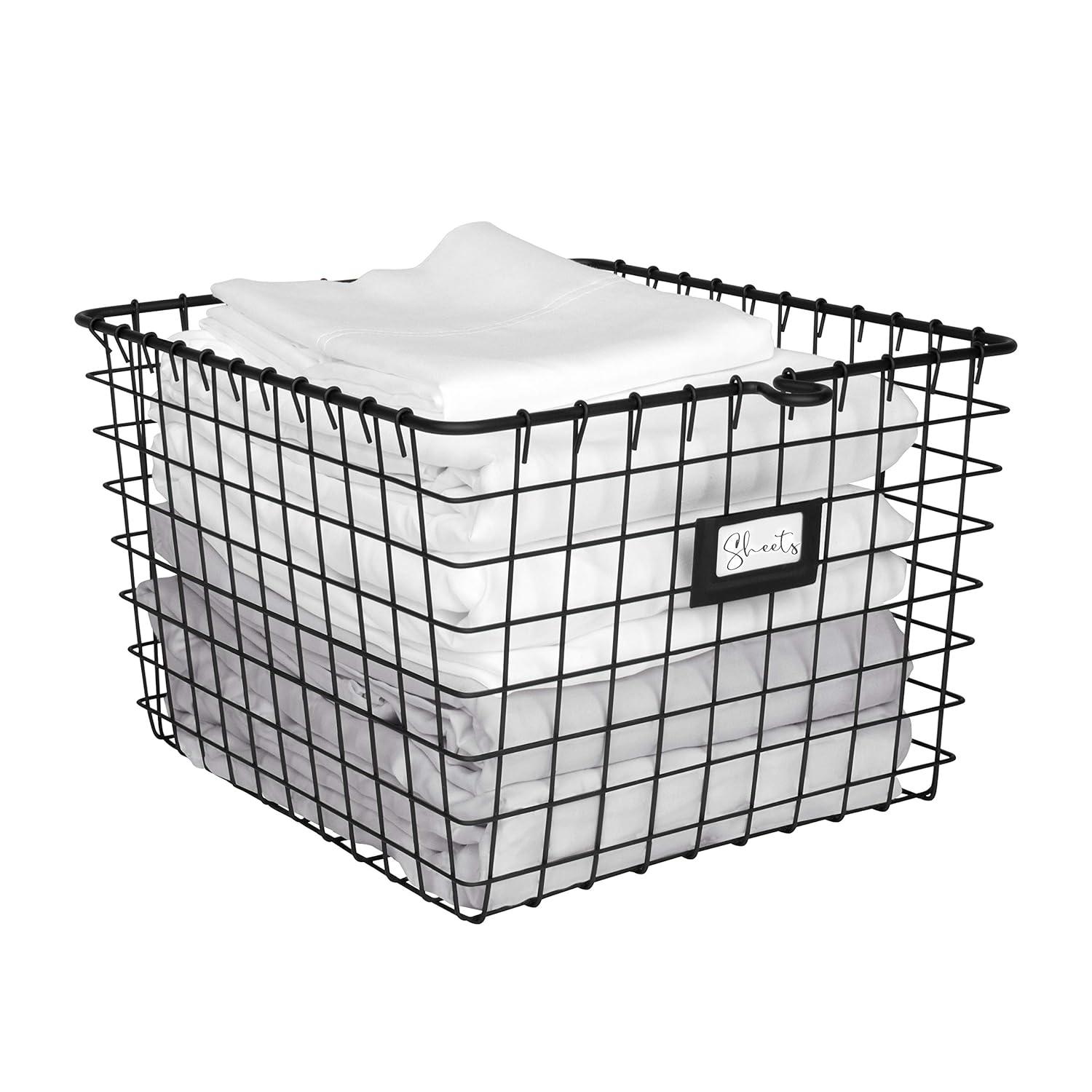 Spectrum Diversified Small Storage Basket Light Silver: Metal Locker Storage & Portable Utility Organizer