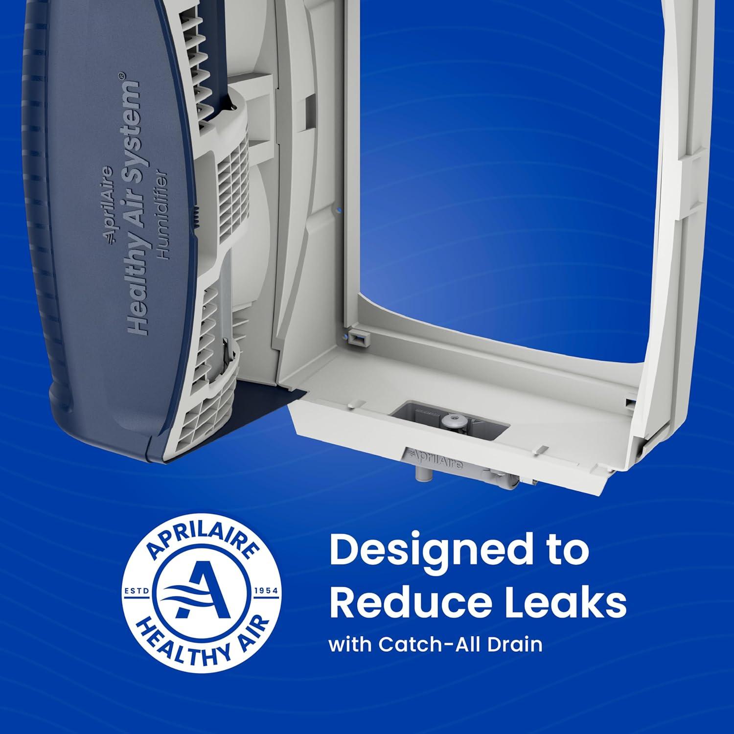 AprilAire 720M Whole-House Fan-Powered Evaporative Humidifier – 21 Gallons Per Day, Water Saving With Manual Control for up to 6,250 Sq. Ft., Part of the AprilAire Healthy Air System