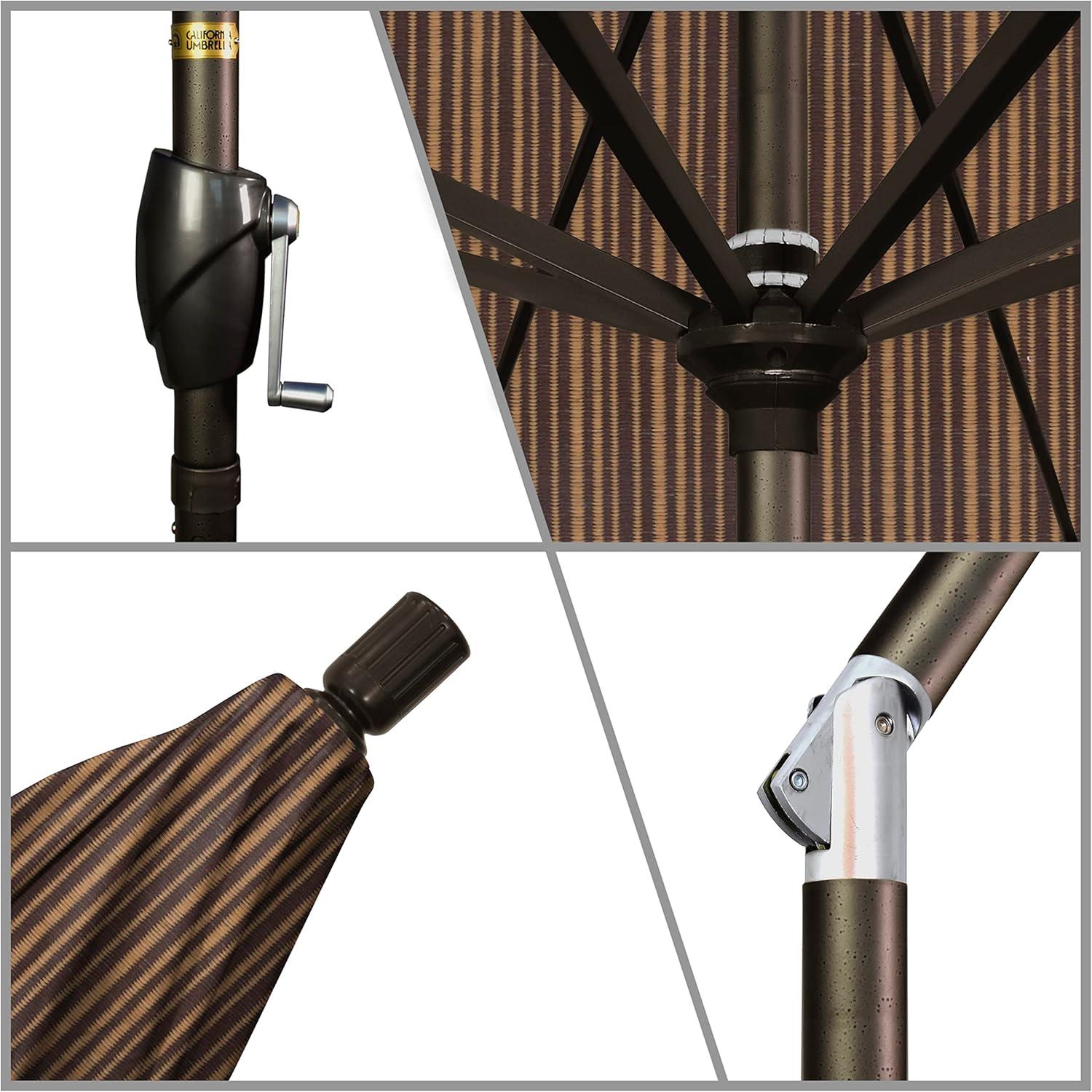 7.5 ft. Bronze Aluminum Market Umbrella with Terrace Sequoia Canopy