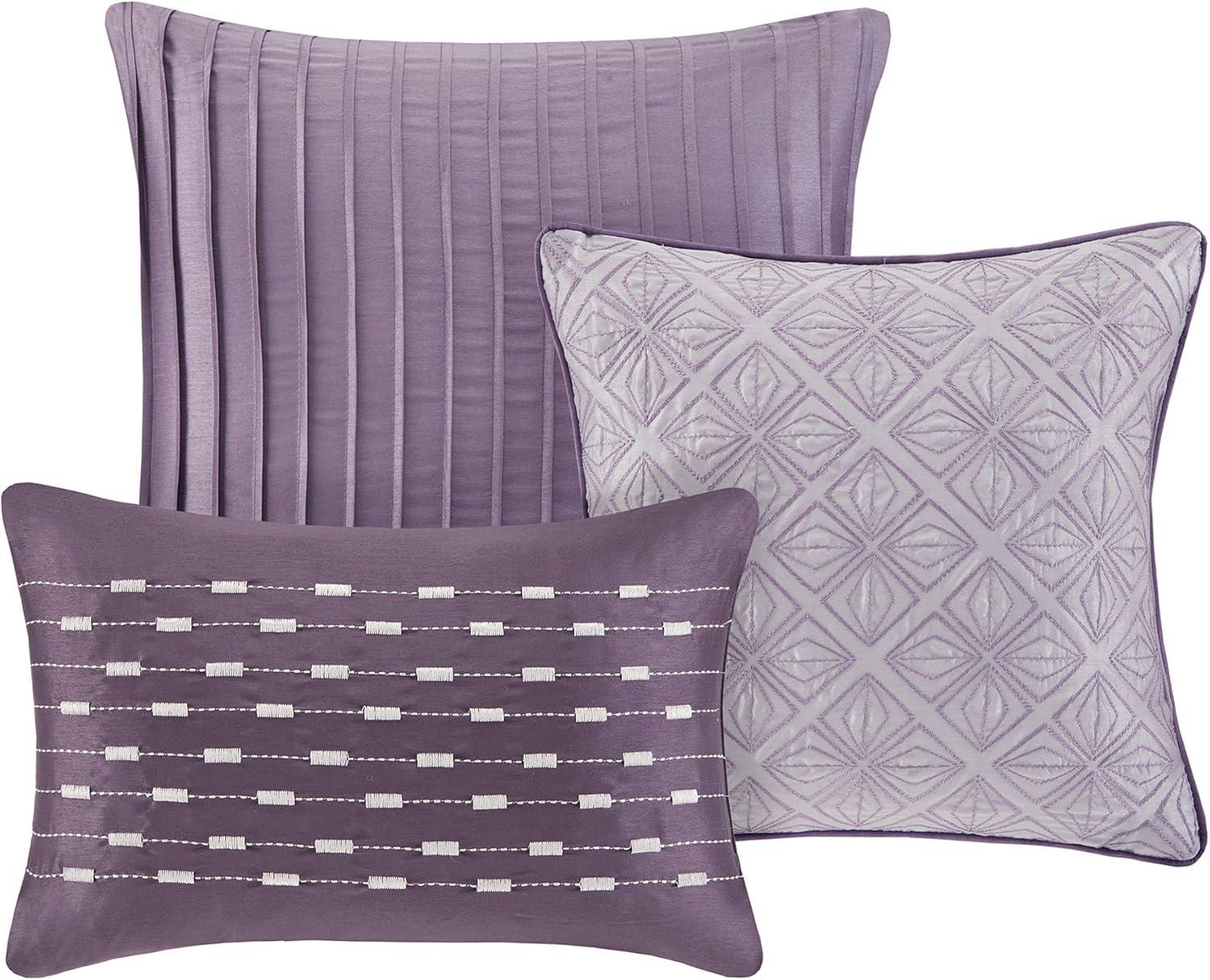 Biloxi Geometric 7 Piece Jaquard Comforter Set