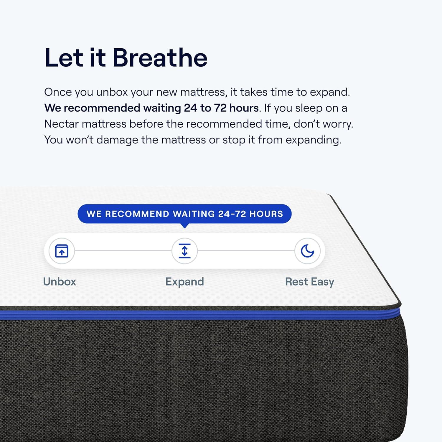 Nectar Queen Mattress - 365 Night Home Trial - Gel Memory Foam Mattress - CertiPUR-US Certified Foams - Forever Warranty
