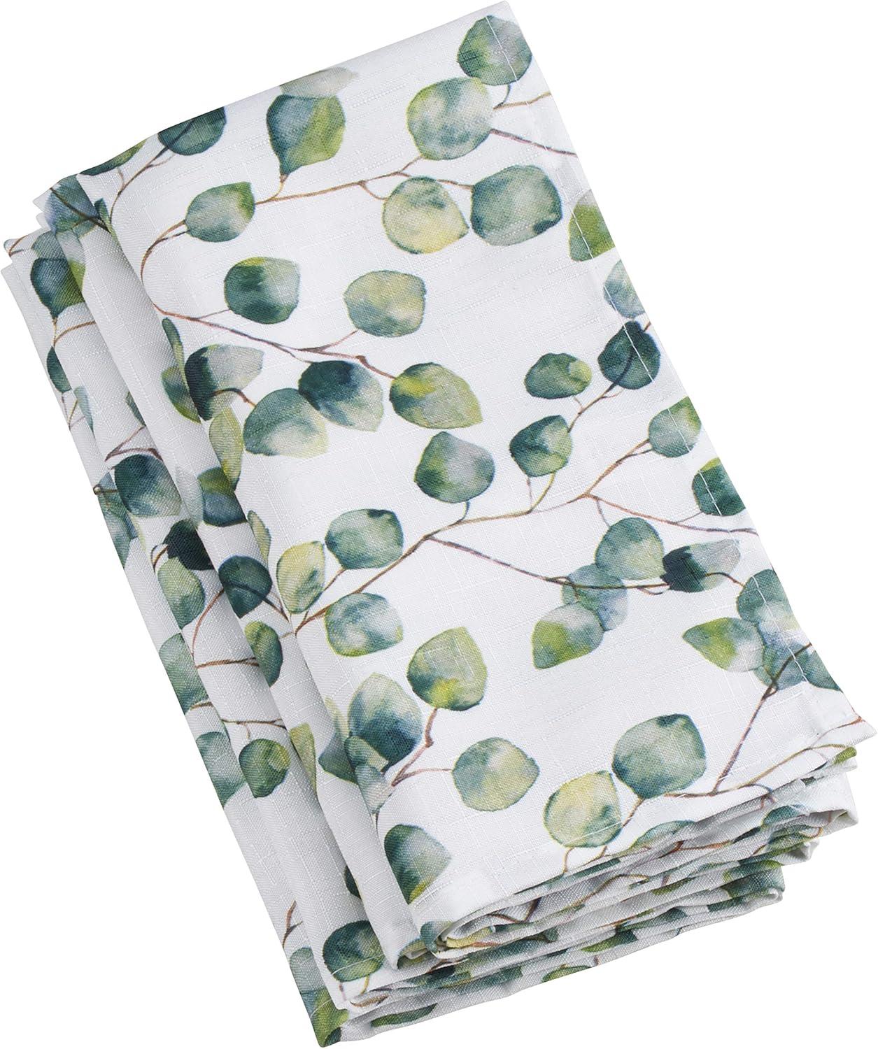 Saro Lifestyle Eucalyptus Leaf Table Napkin (Set of 12)