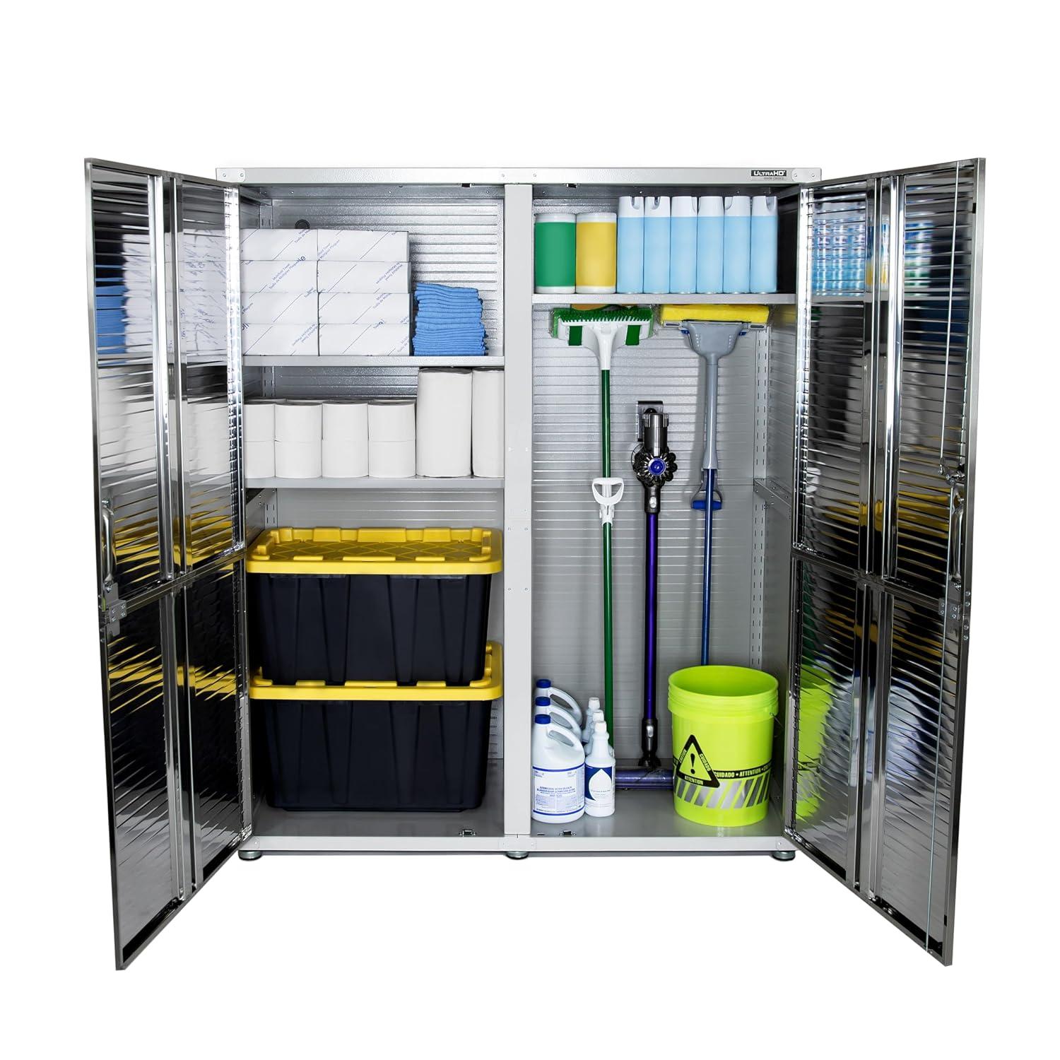 UltraHD® Seville Classics UltraHD Extra-Wide Storage Cabinet, 60" W x 24" D x 72" H