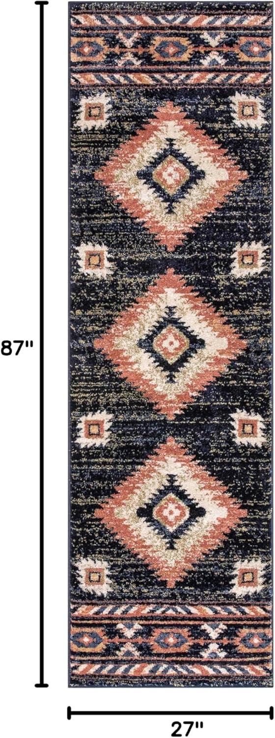 Lorelee Moroccan Southwestern Blue Beige Area Rug
