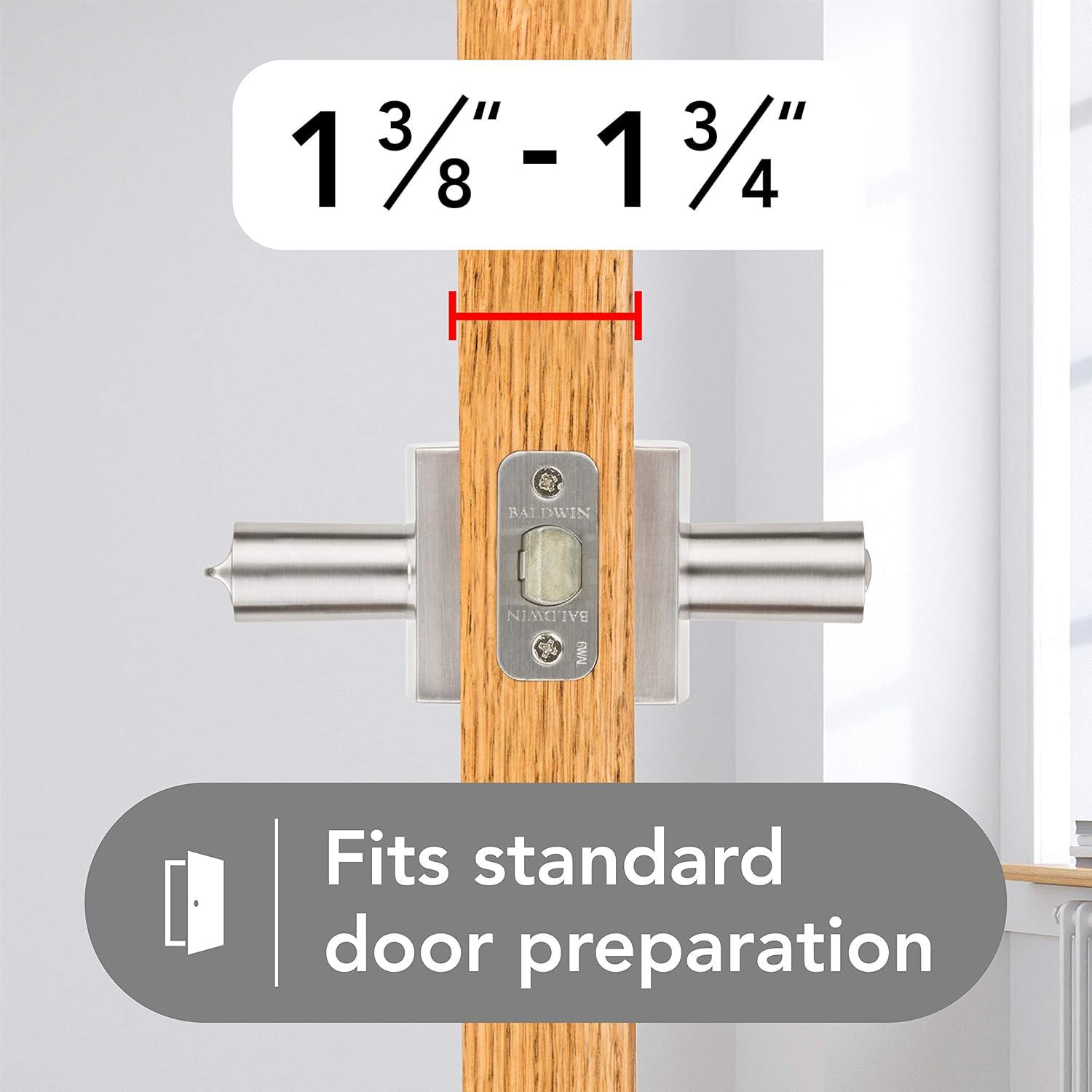 Baldwin Spyglass Bed/Bath Lever in SN