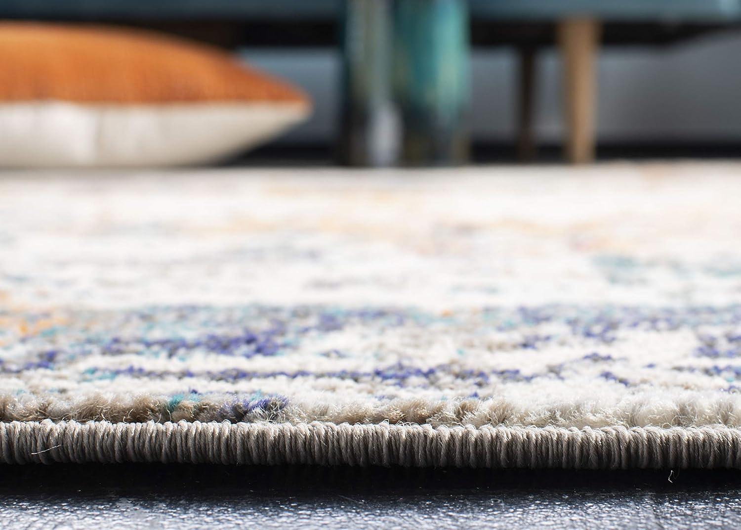Madison MAD453 Power Loomed Indoor Runner Rug - Grey/Beige - 2'2"x14' - Safavieh