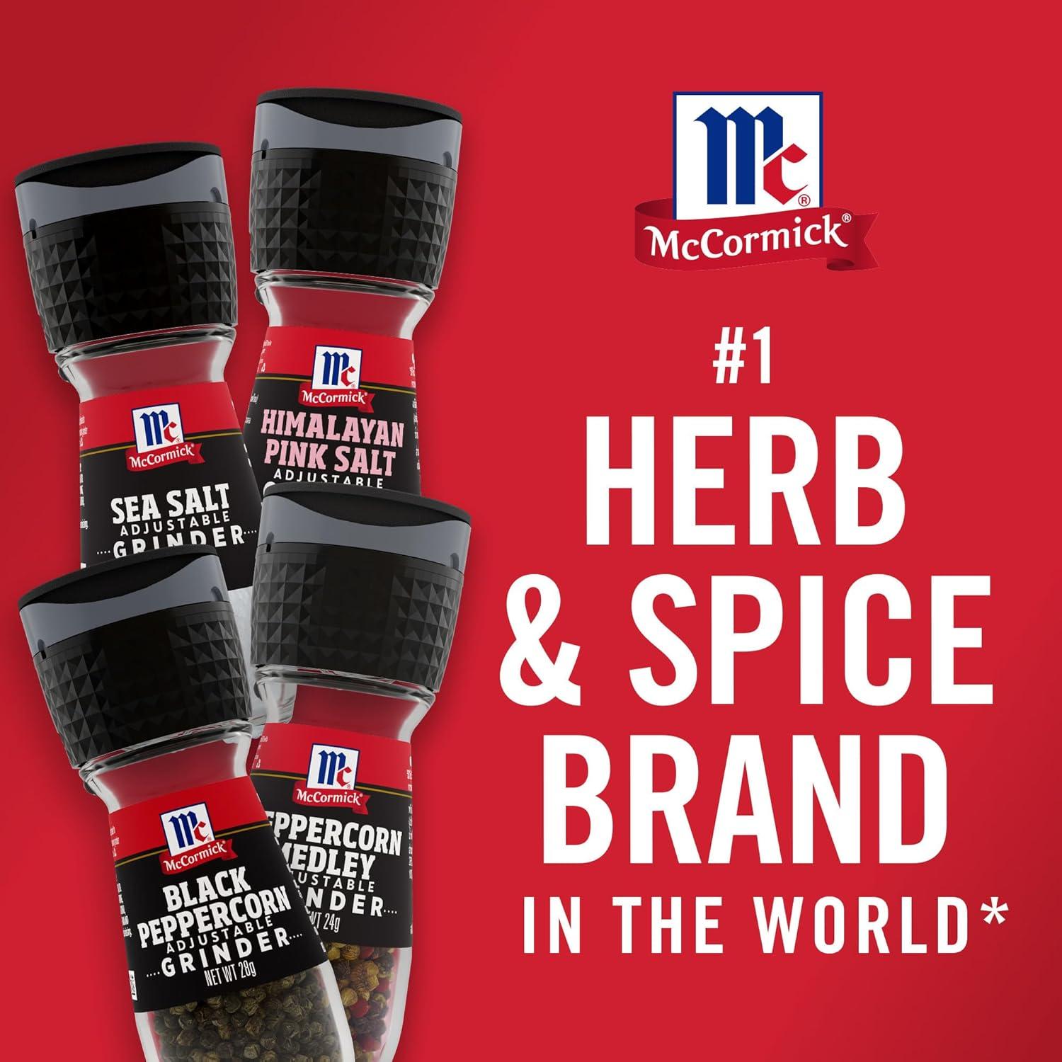 Mccormick Salt & Pepper Grinder Variety Pack (Himalayan Pink Salt, Sea Salt, Black Peppercorn, Peppercorn Medley), 0.05 Lb