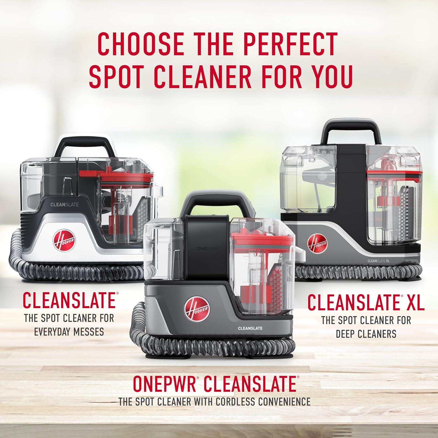 Hoover CleanSlate XL Deep Cleaning Spot Steam Cleaner: Portable Carpet & Upholstery Cleaner, Electric, 0.75L Tank, 22ft Cord