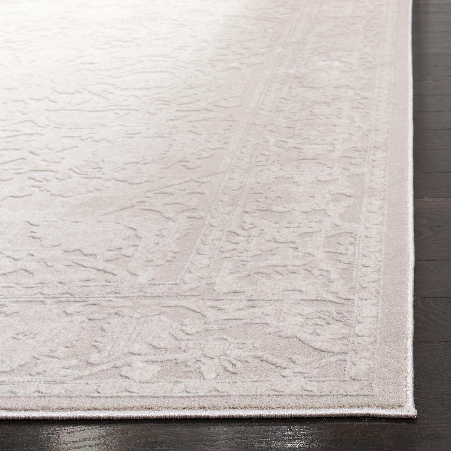 SAFAVIEH Reflection Christy Floral Bordered Area Rug, Cream/Ivory, 9' x 12'