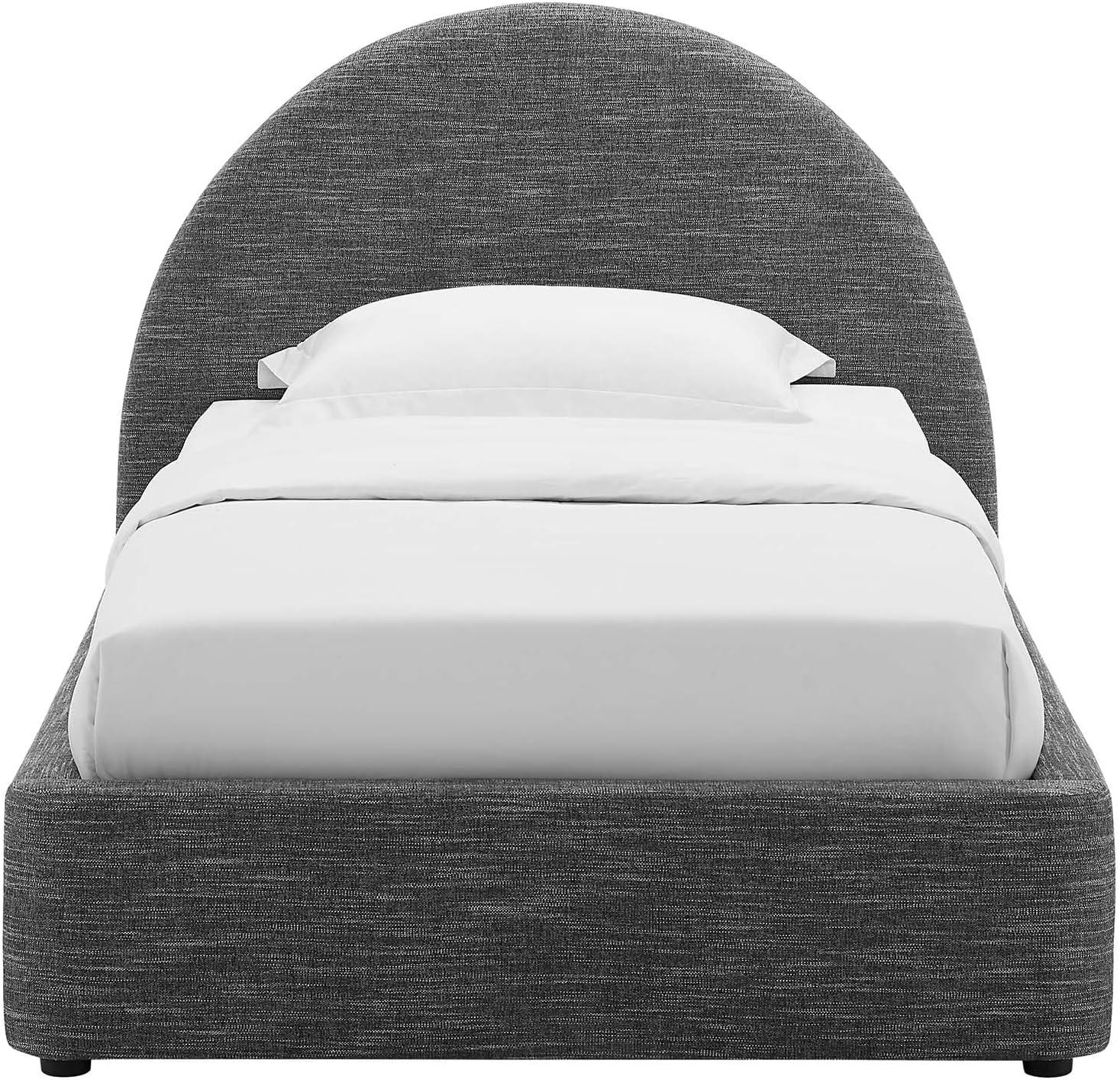 Resort Performance Velvet Arched Round Platform Bed