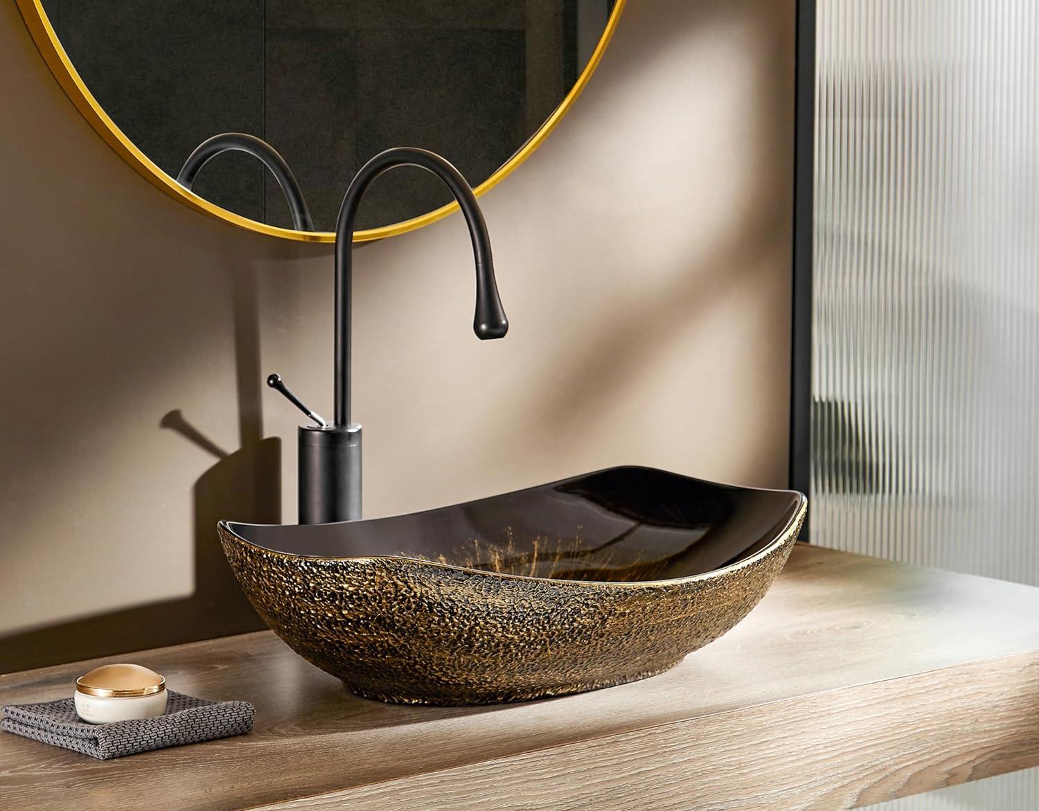 MEJE 15.88'' Ceramic Oval Bathroom Sink