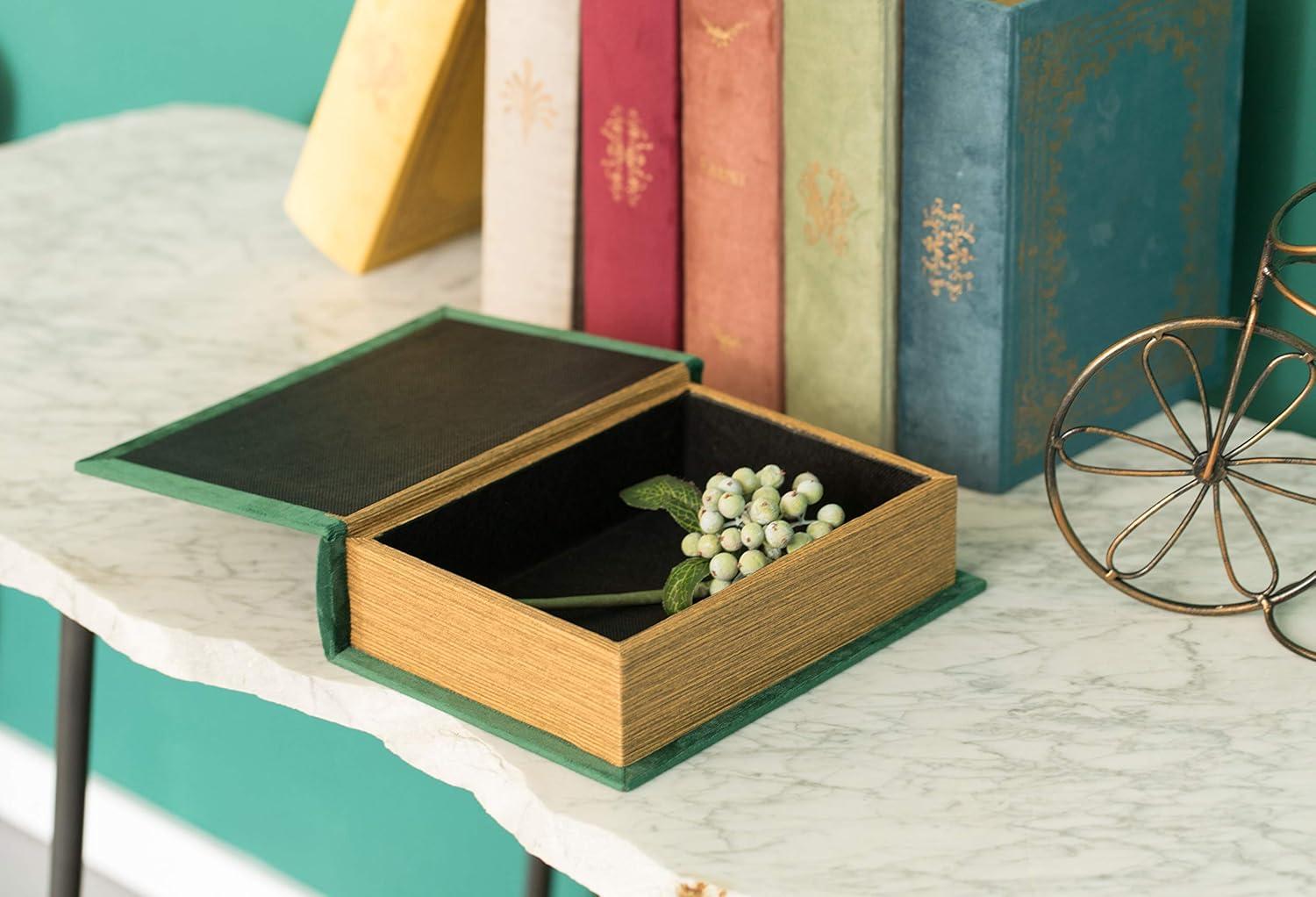 Decorative Vintage Book Shaped Trinket Storage Box