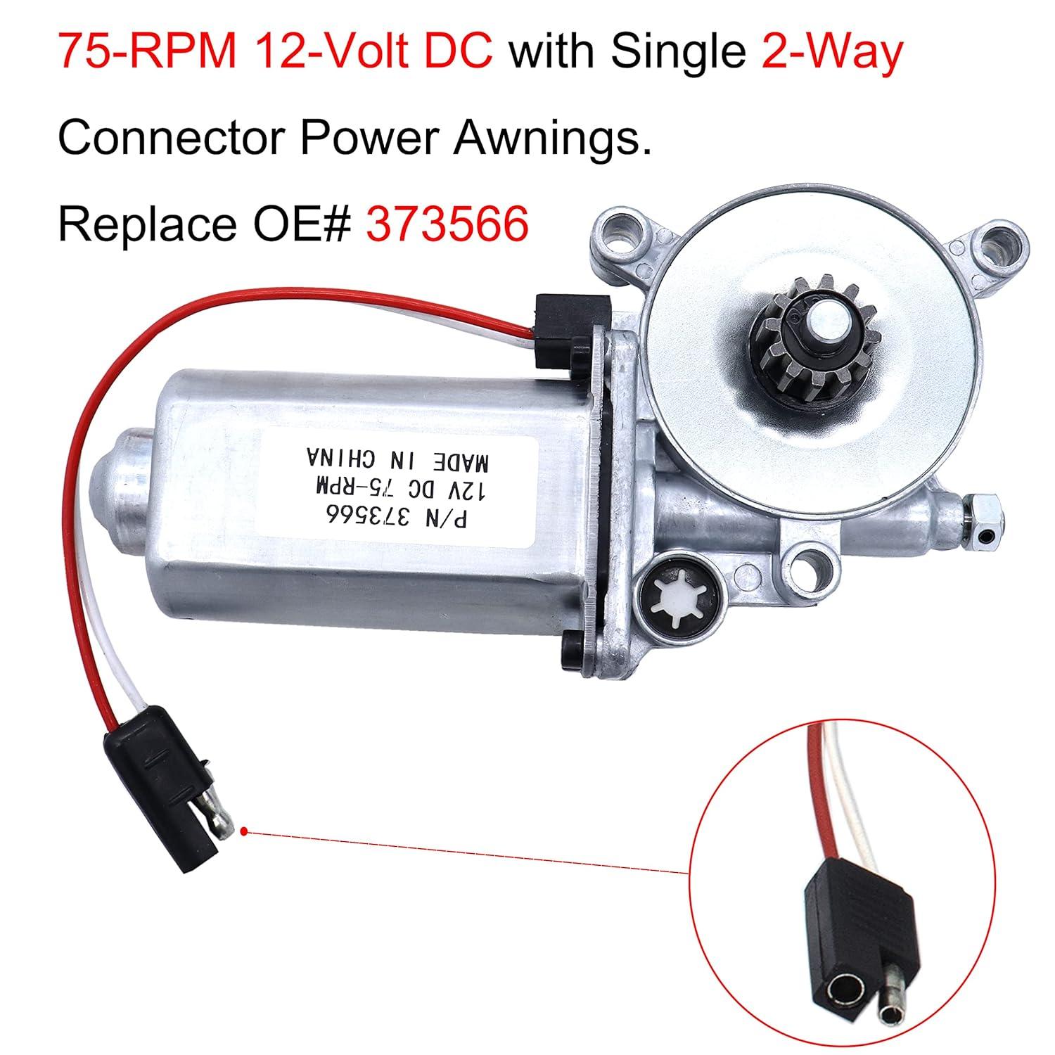 Universal 12-Volt DC RV Power Awning Motor Replacement