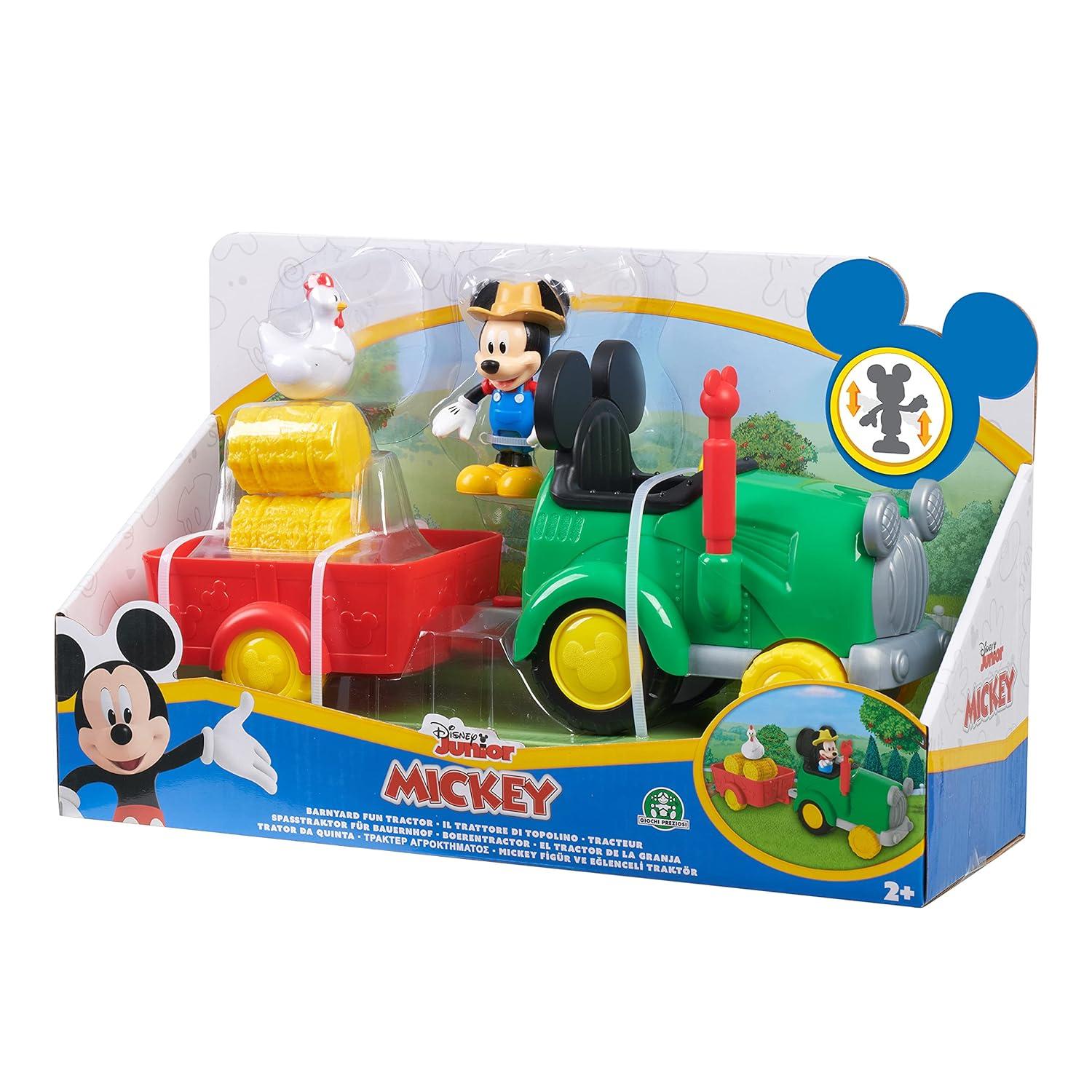 JP Mickey & Minnie Mickey Mouse Barnyard Fun Tractor, Multi Colour