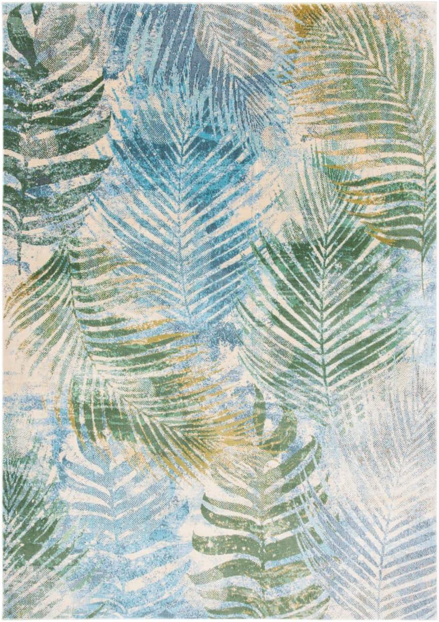 SAFAVIEH Lillian Roderick Floral Area Rug, Blue/Green, 4' x 6'