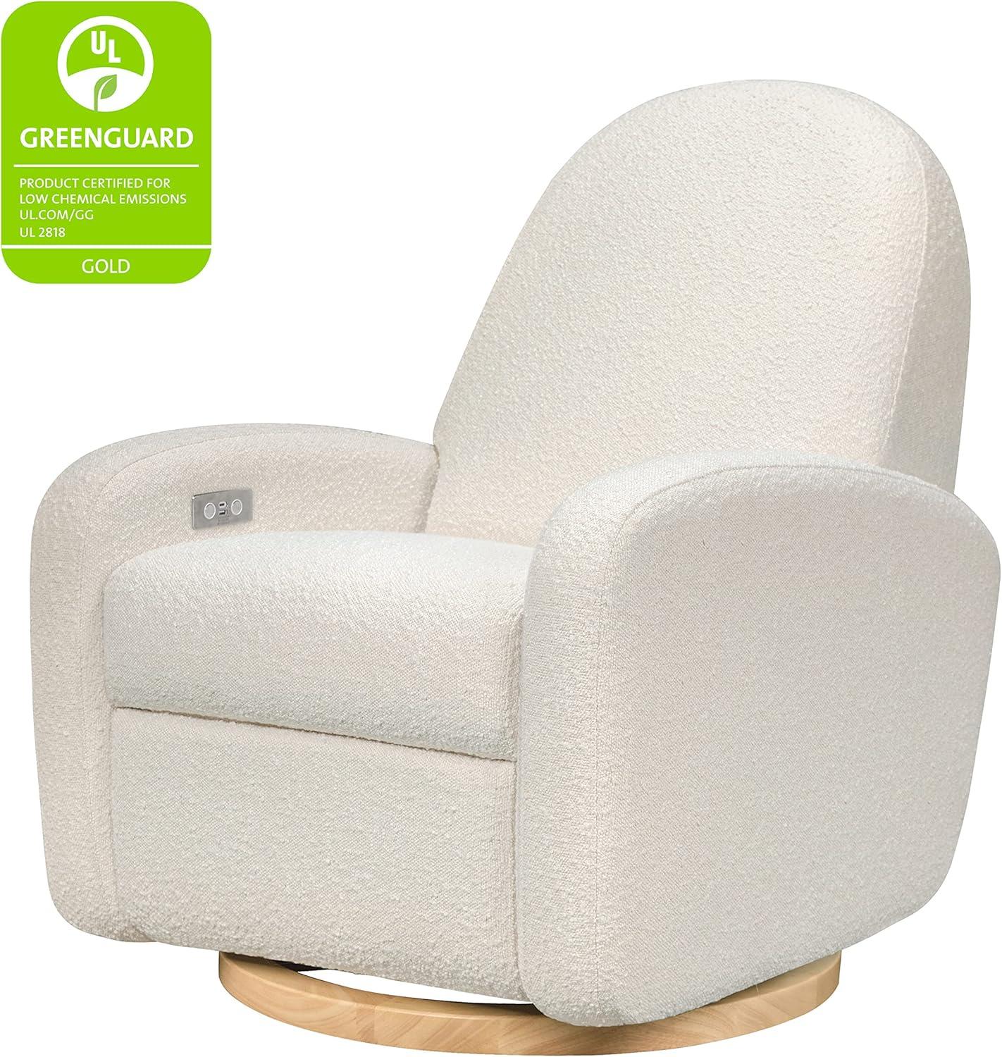 Nami Electronic Recliner and Swivel Glider Recliner in Shearling with USB port