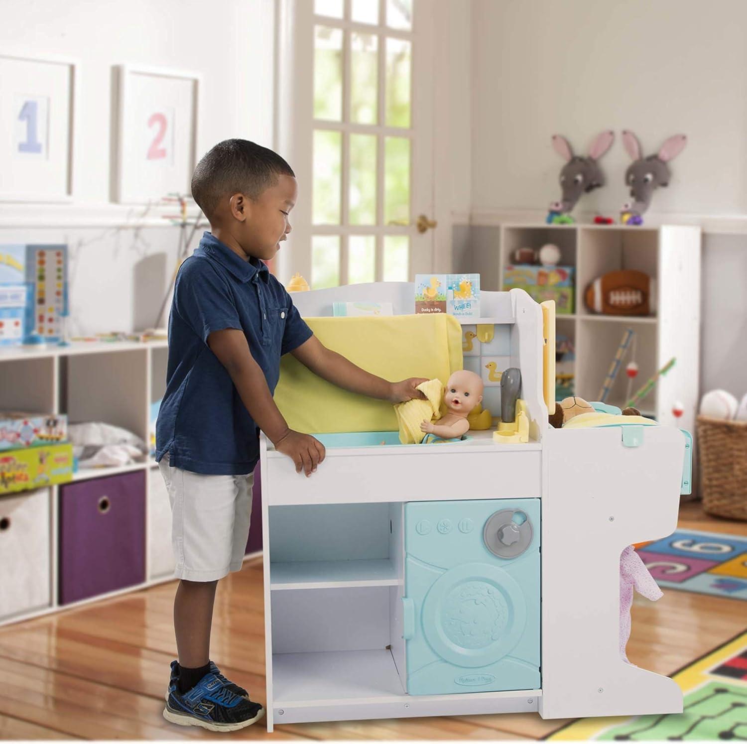 Melissa & Doug Mine to Love Baby Care Activity Center for Dolls - Kitchen, Nursery, Bathing-Changing