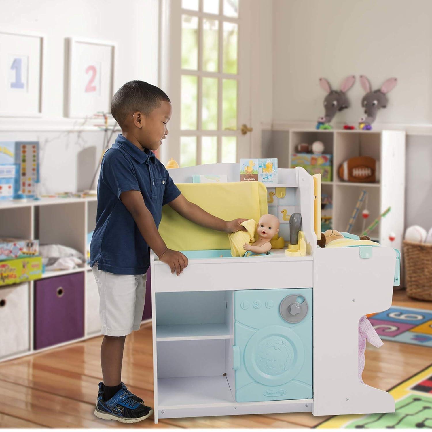Melissa & Doug Mine to Love Baby Care Activity Center for Dolls - Kitchen, Nursery, Bathing-Changing