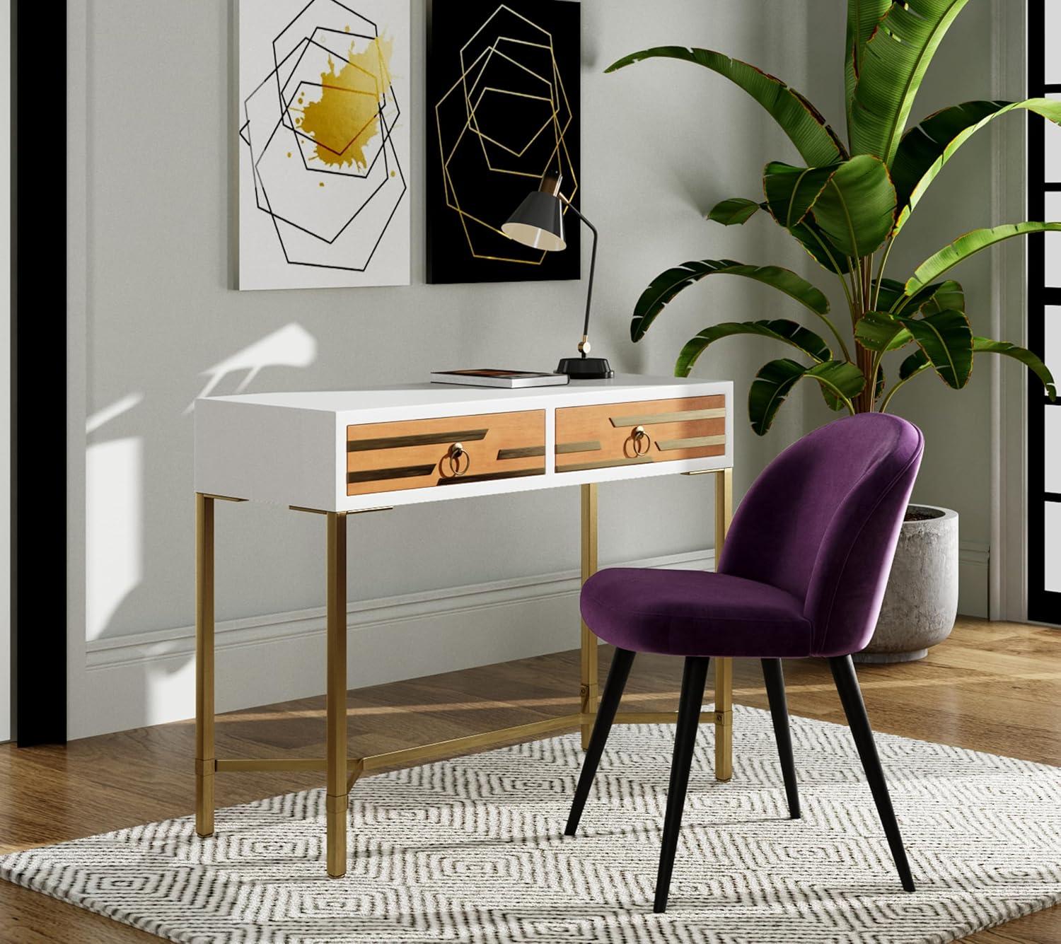 Adore Decor Jupiter Midecentury Console Table with 2-Drawers