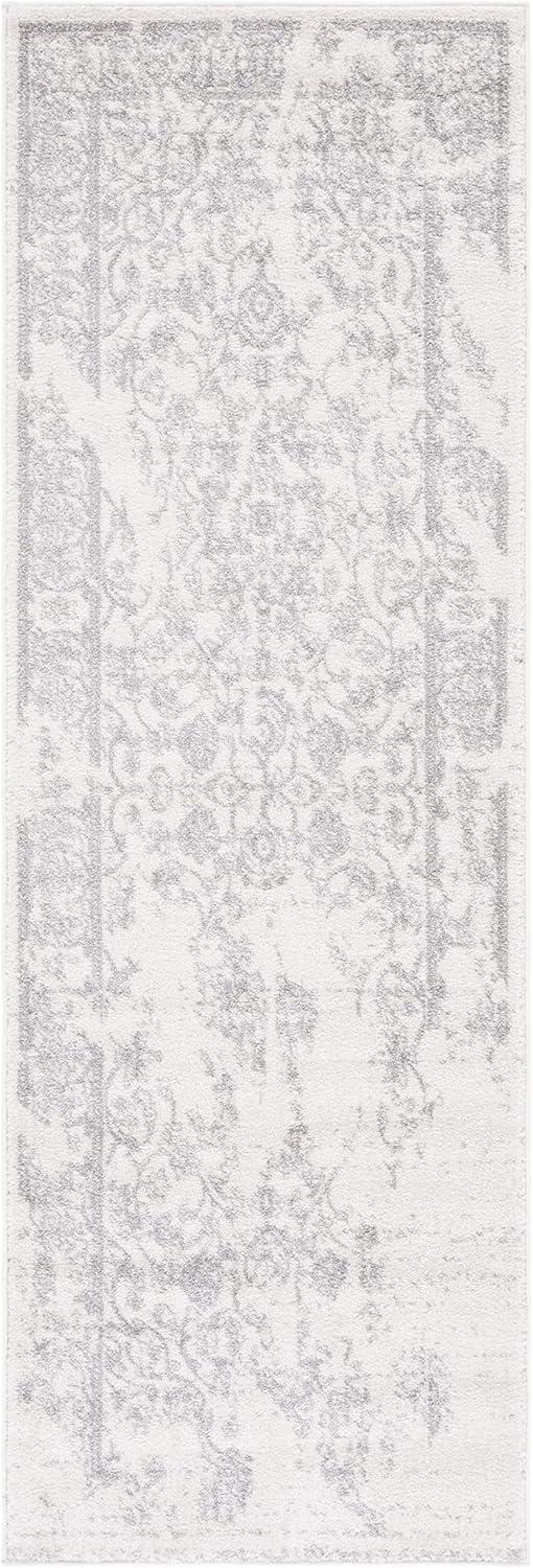 Adirondack ADR110 Machine Made Indoor Runner - Ivory/Silver - 2'-6"x8' - Safavieh