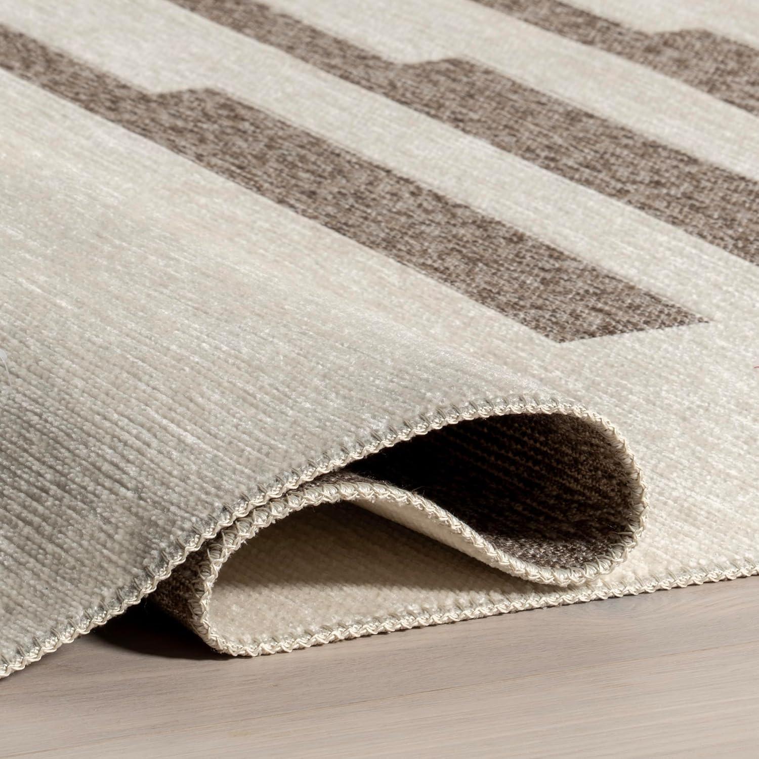 Nuloom Sofya Abstract Striped Reversible Machine Washable Indoor Area Rug