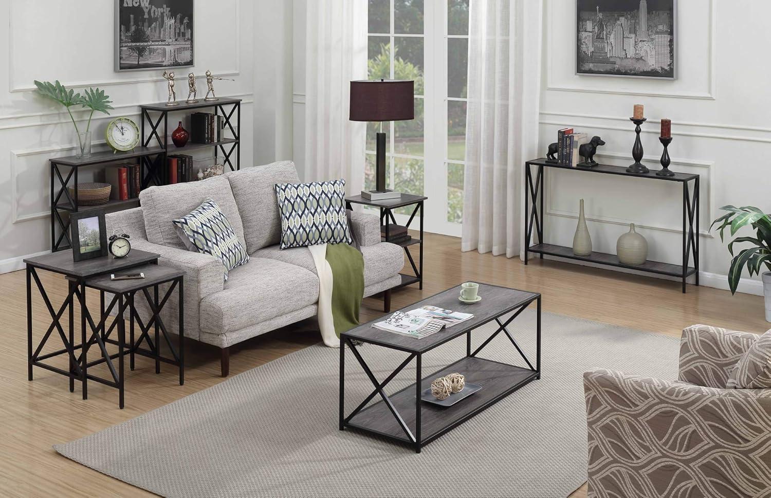 Tucson 3 Tier End Table, Weathered Gray