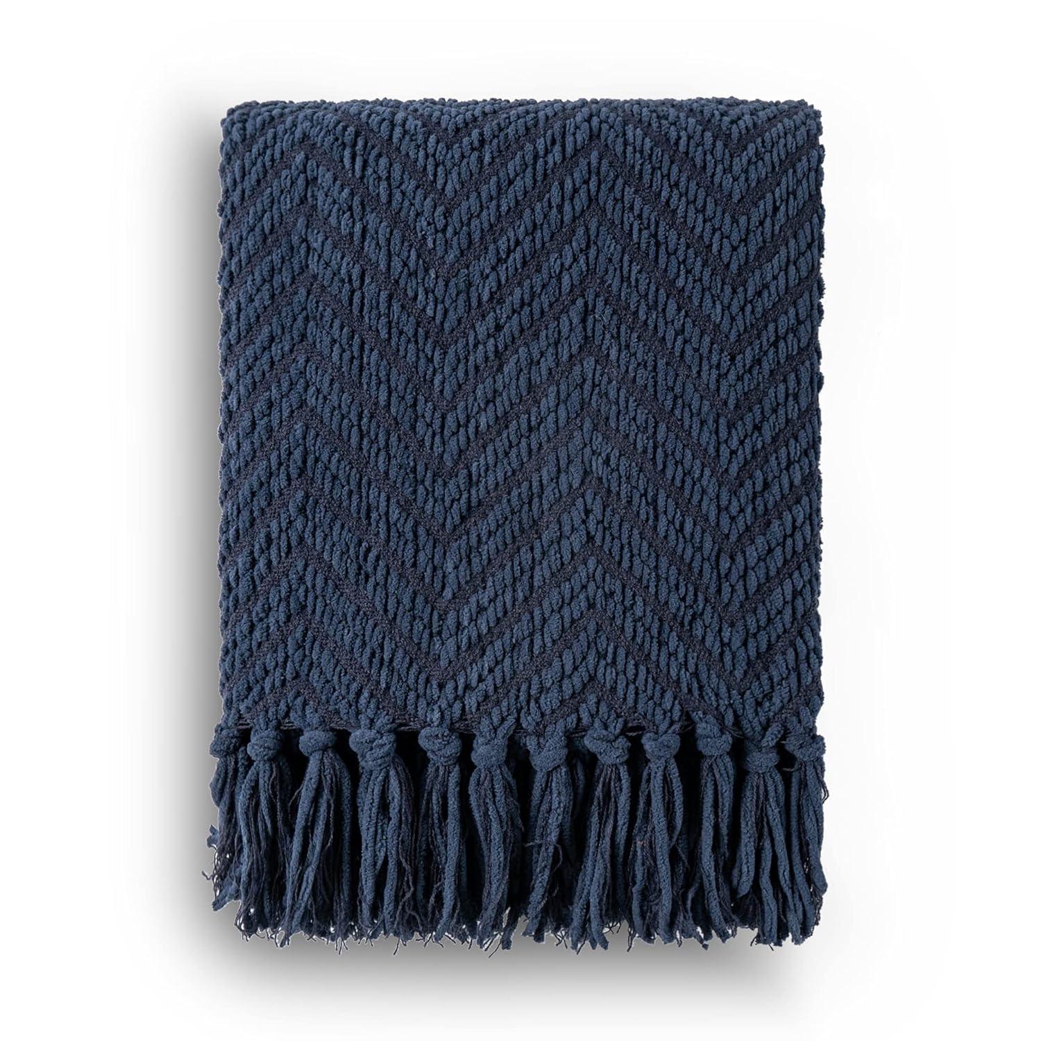 Battilo Home Throw Blanket for Couch, Super Soft Cozy Warm Throws for Twin Bed, Knit Woven Chenille Blanket Versatile for Sofa Bedroom Home Decor