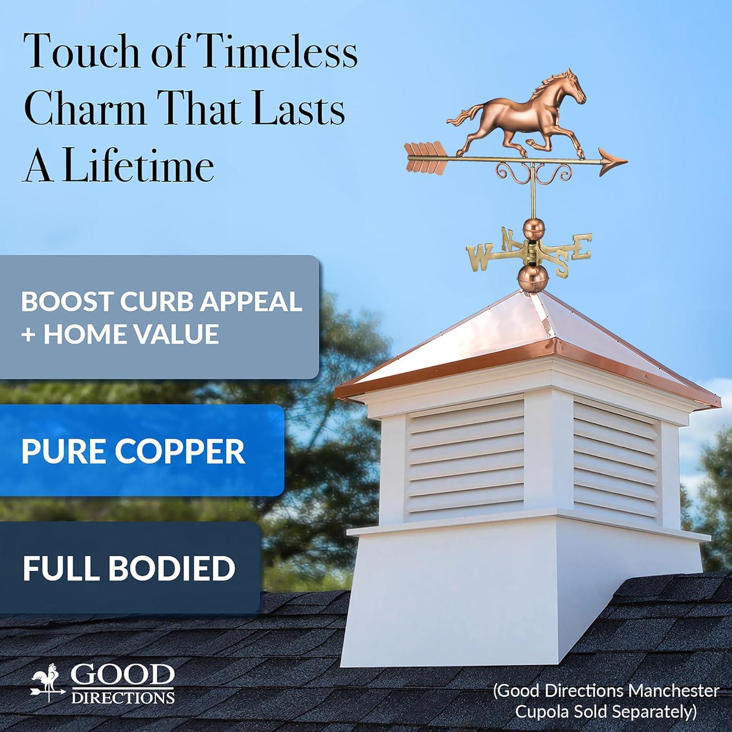 Galloping Horse Copper Weathervane