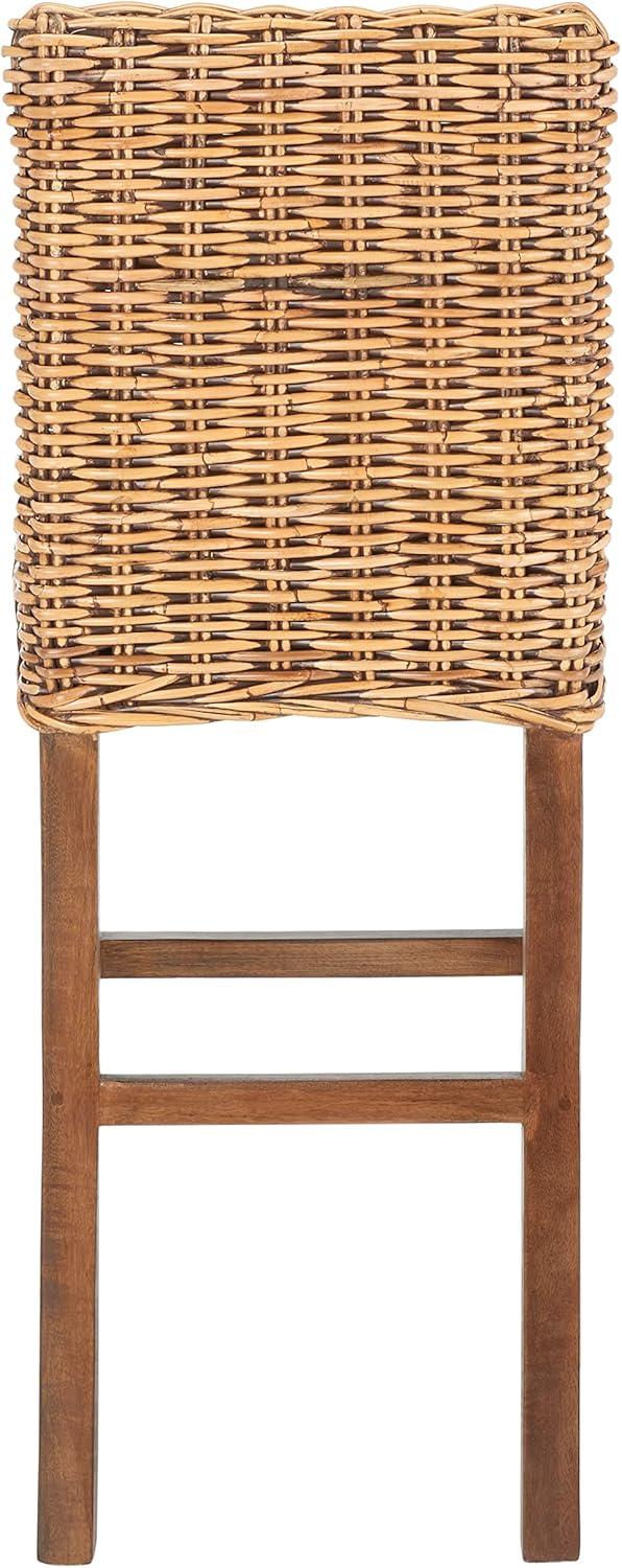 Tobie Rattan Bar Stool - BST6500 - Honey Brown Wash/Antique Brow - Safavieh