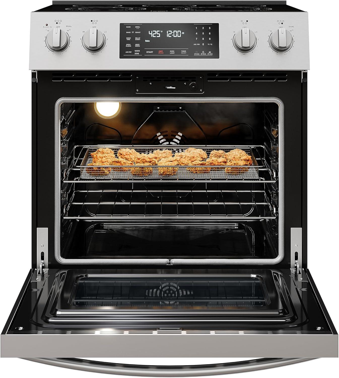 Kenmore 4.8 cu. ft. Front-Control Electric Range with True Convection & Air Fry Stainless Steel