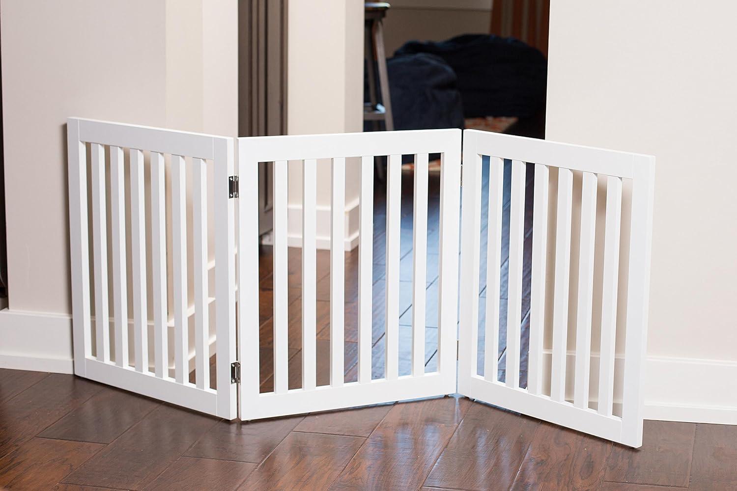 BirdRock Home Wood Free Standing Pet Gate