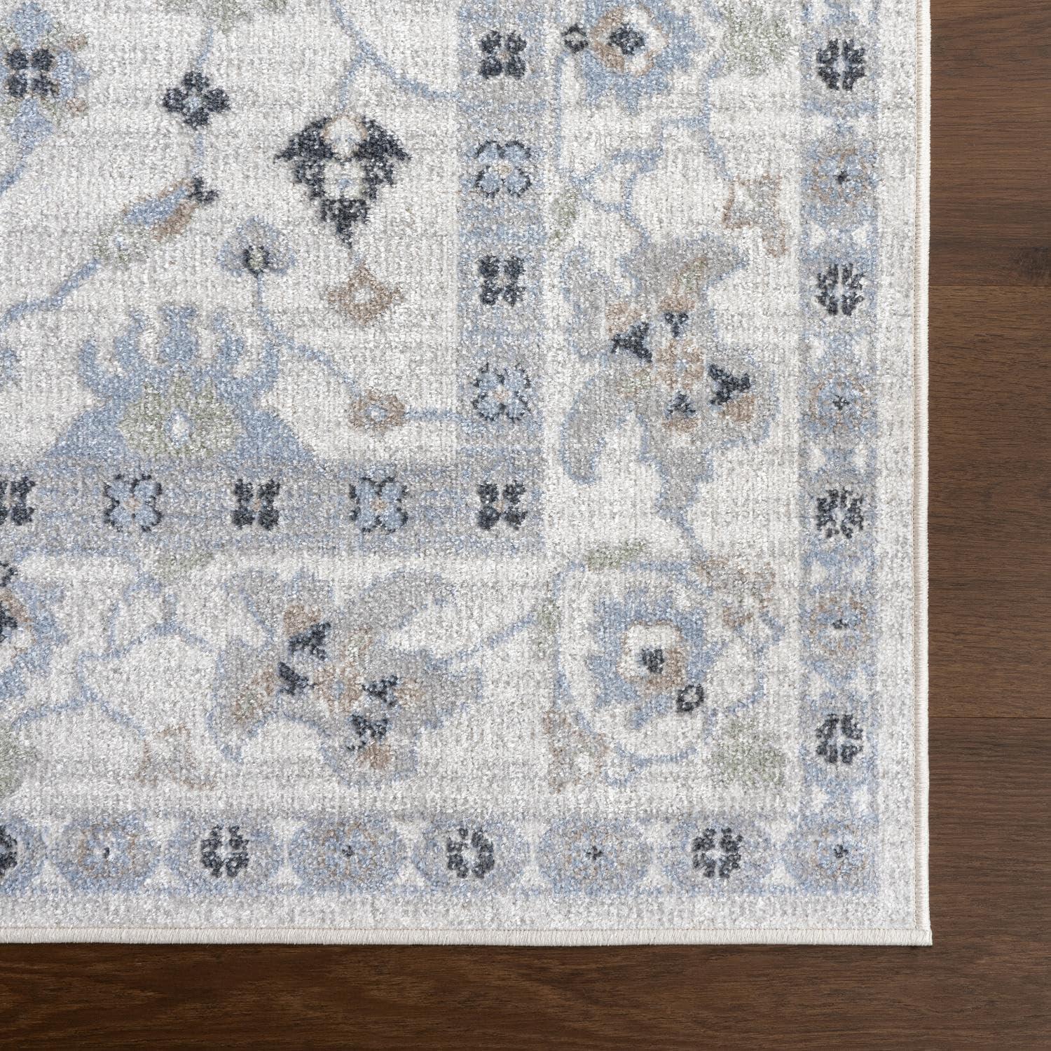Nuloom Bridie Medallion Machine Washable Indoor Area Rug, 4' x 6', Blue