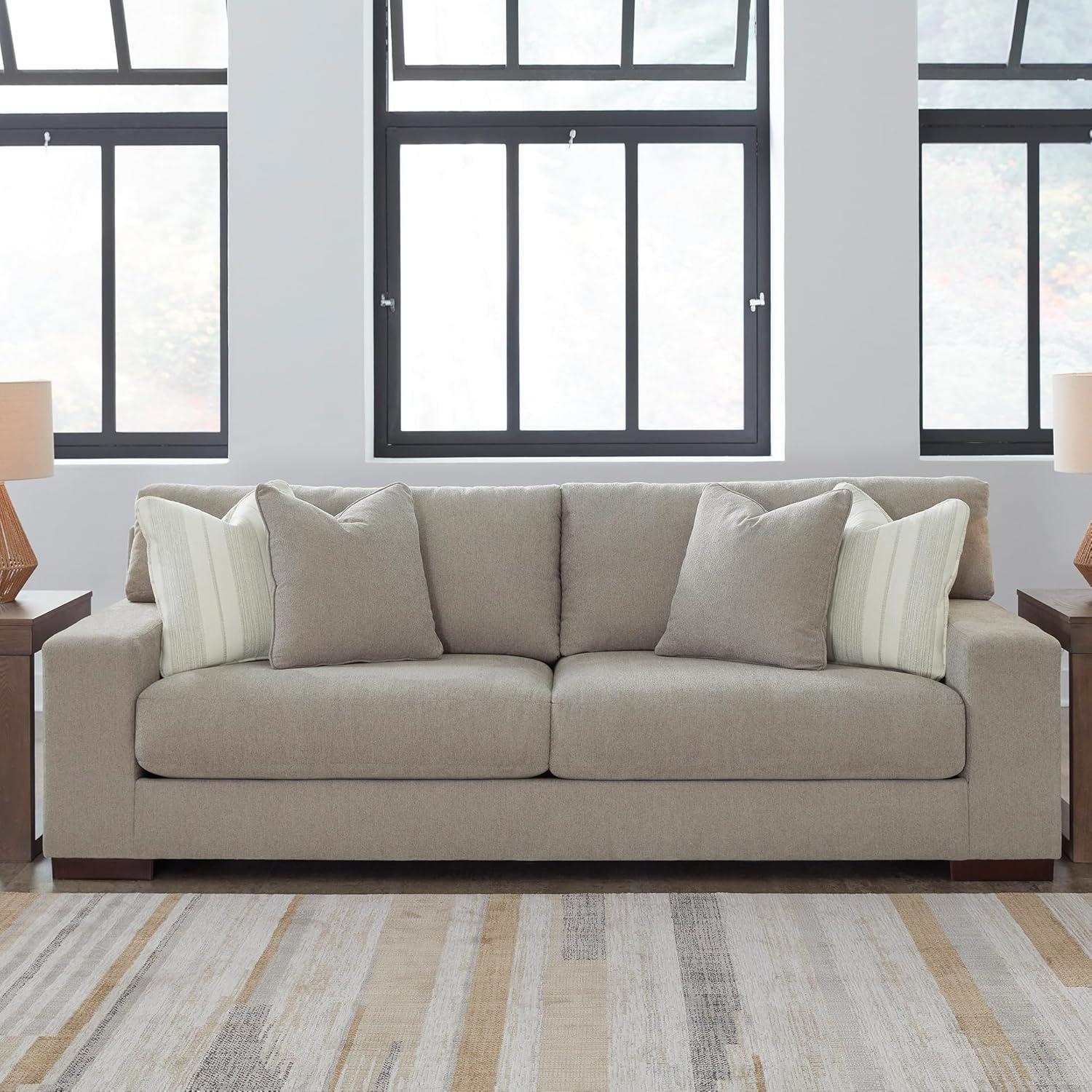 Maggie 96" Square Arm Sofa with Reversible Cushions