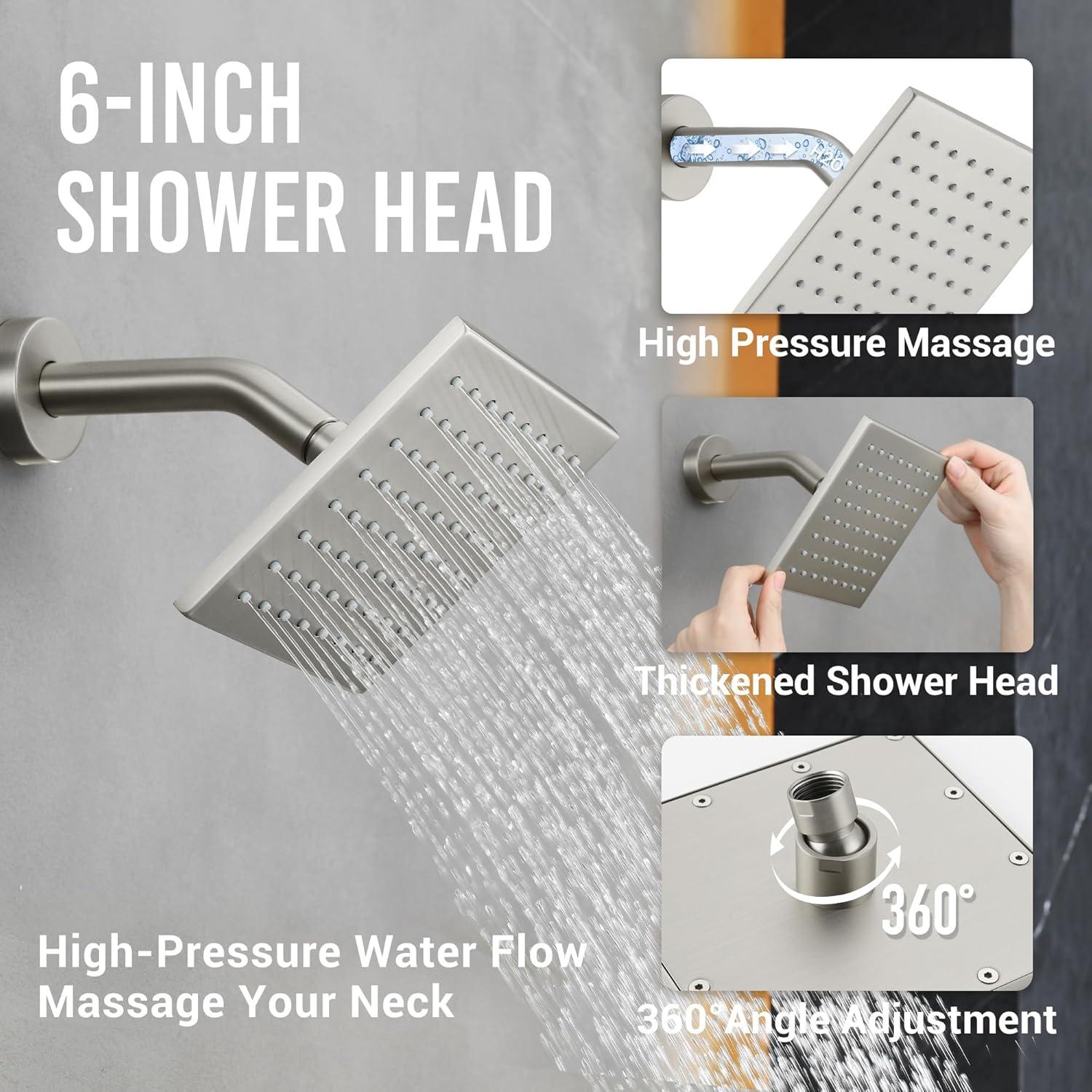 Revitalize 12 Inch Luxury Thermostatic Complete Shower System with Rough-in Valve