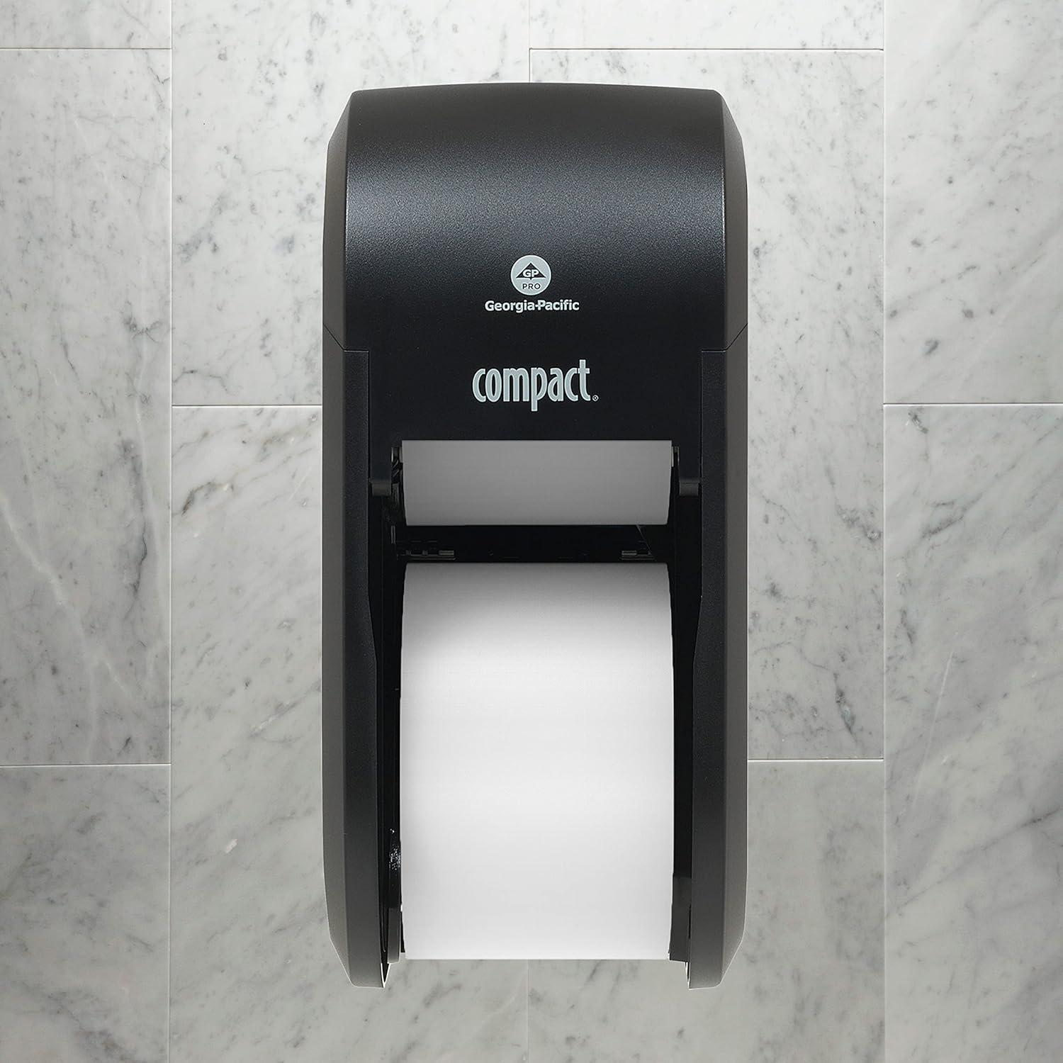 Georgia Pacific  Black Vertical Double Roll Toilet Paper Dispenser